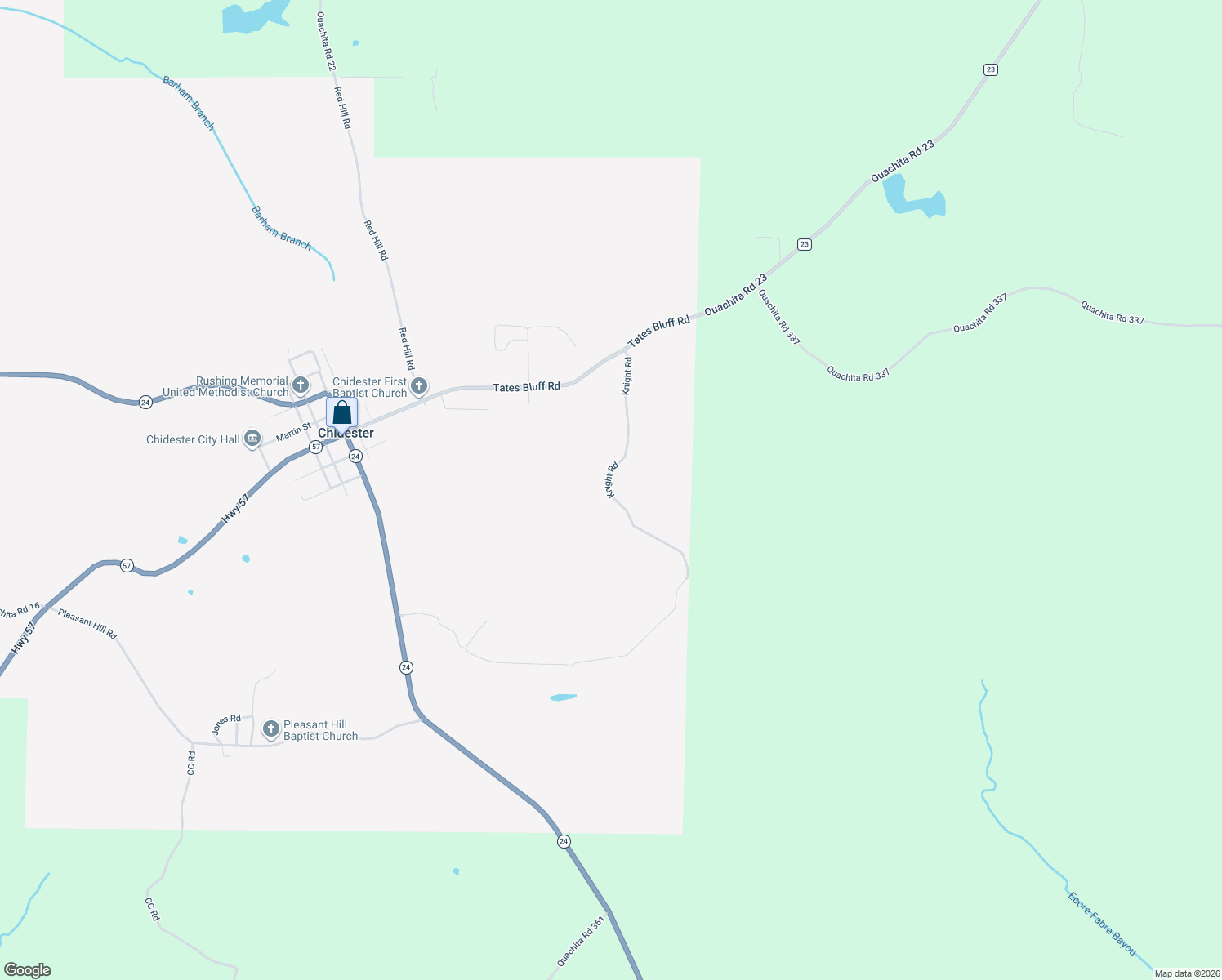 map of restaurants, bars, coffee shops, grocery stores, and more near 127-133 Knight Rd in Chidester