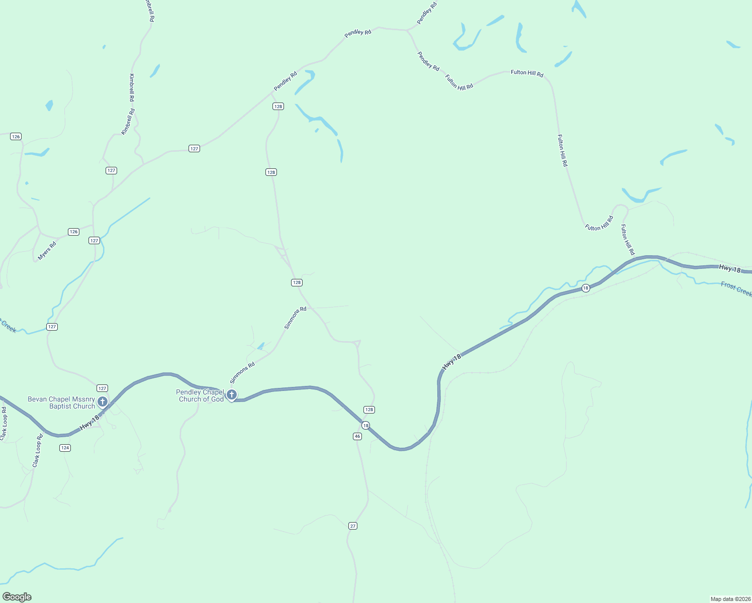 map of restaurants, bars, coffee shops, grocery stores, and more near County Road 128 in Berry