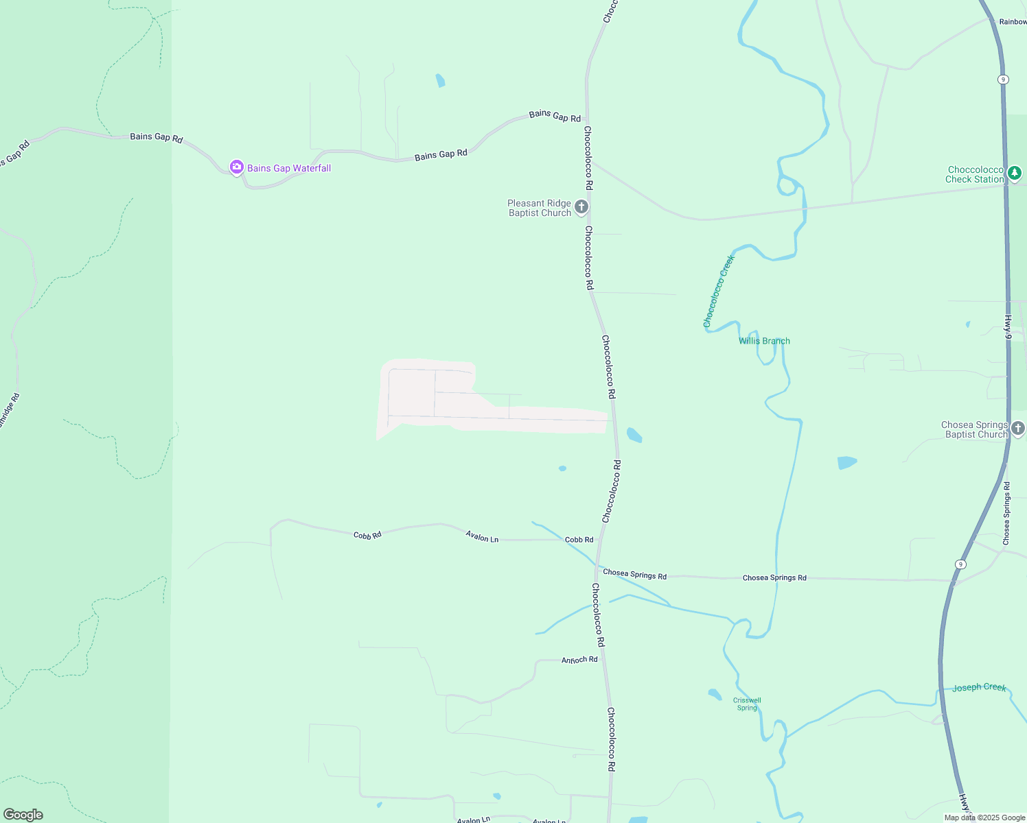 map of restaurants, bars, coffee shops, grocery stores, and more near 324 Liberty Lane in Anniston