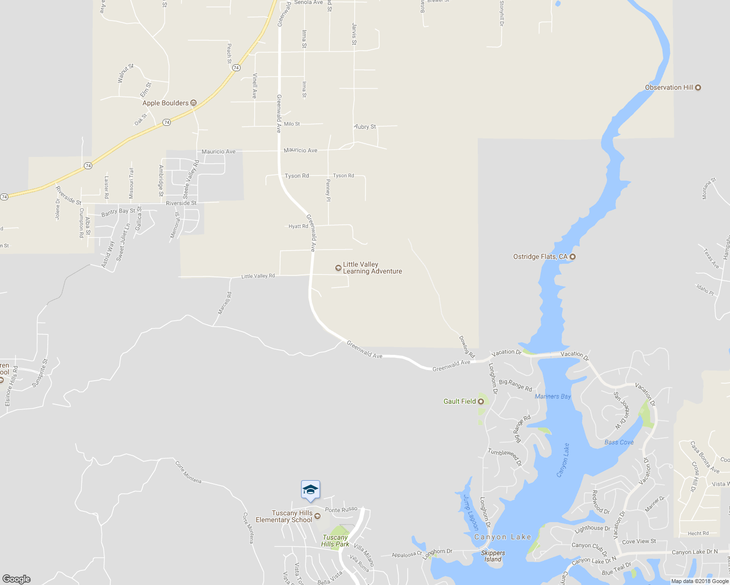 map of restaurants, bars, coffee shops, grocery stores, and more near 21410 Scenic Crest Drive in Perris