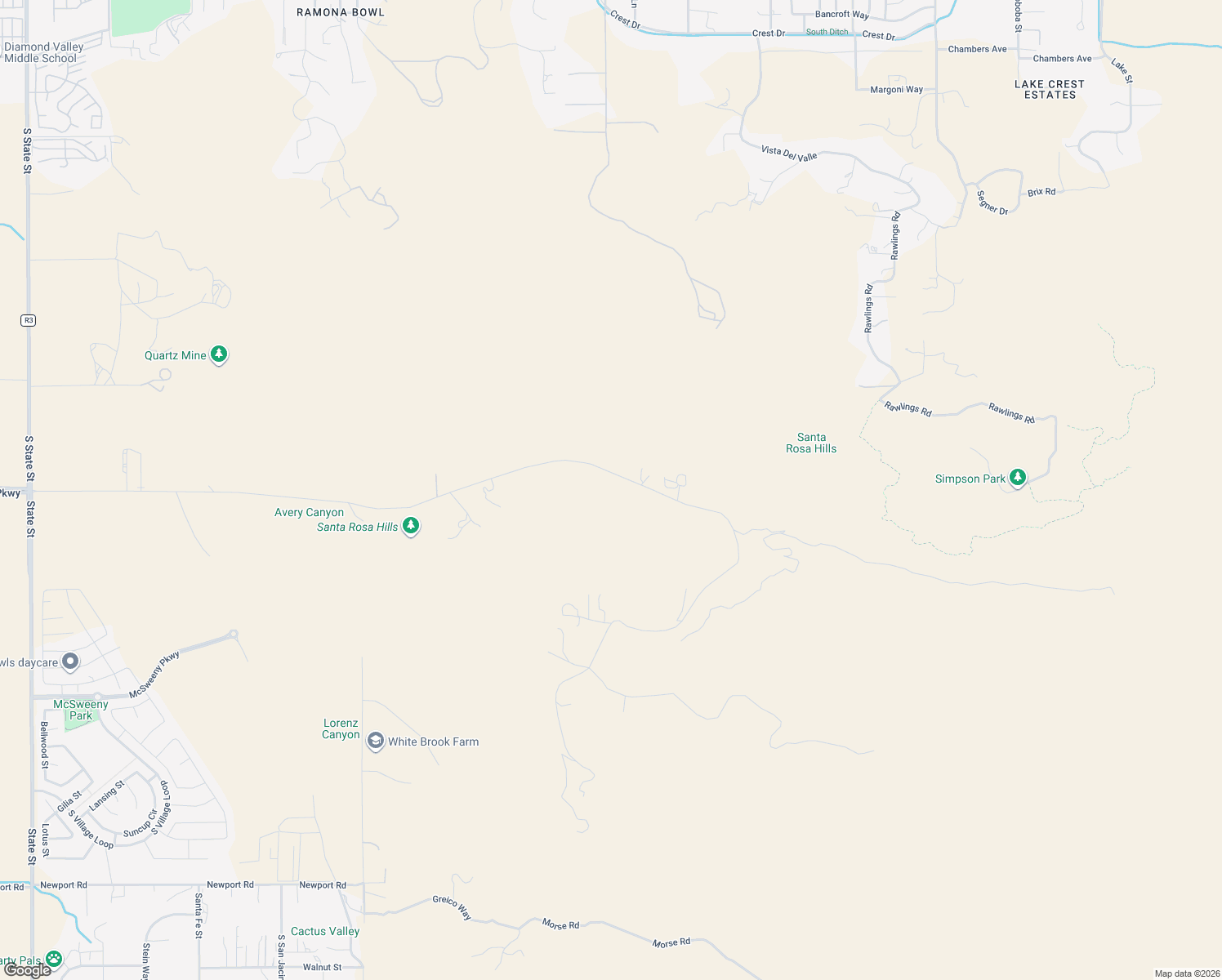map of restaurants, bars, coffee shops, grocery stores, and more near 41329 Gibbel Road in Hemet