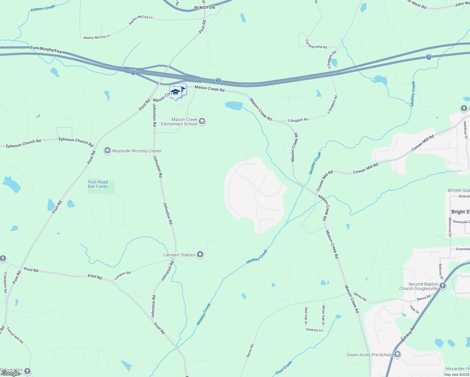 map of restaurants, bars, coffee shops, grocery stores, and more near 3706 Falls Trail in Douglas County