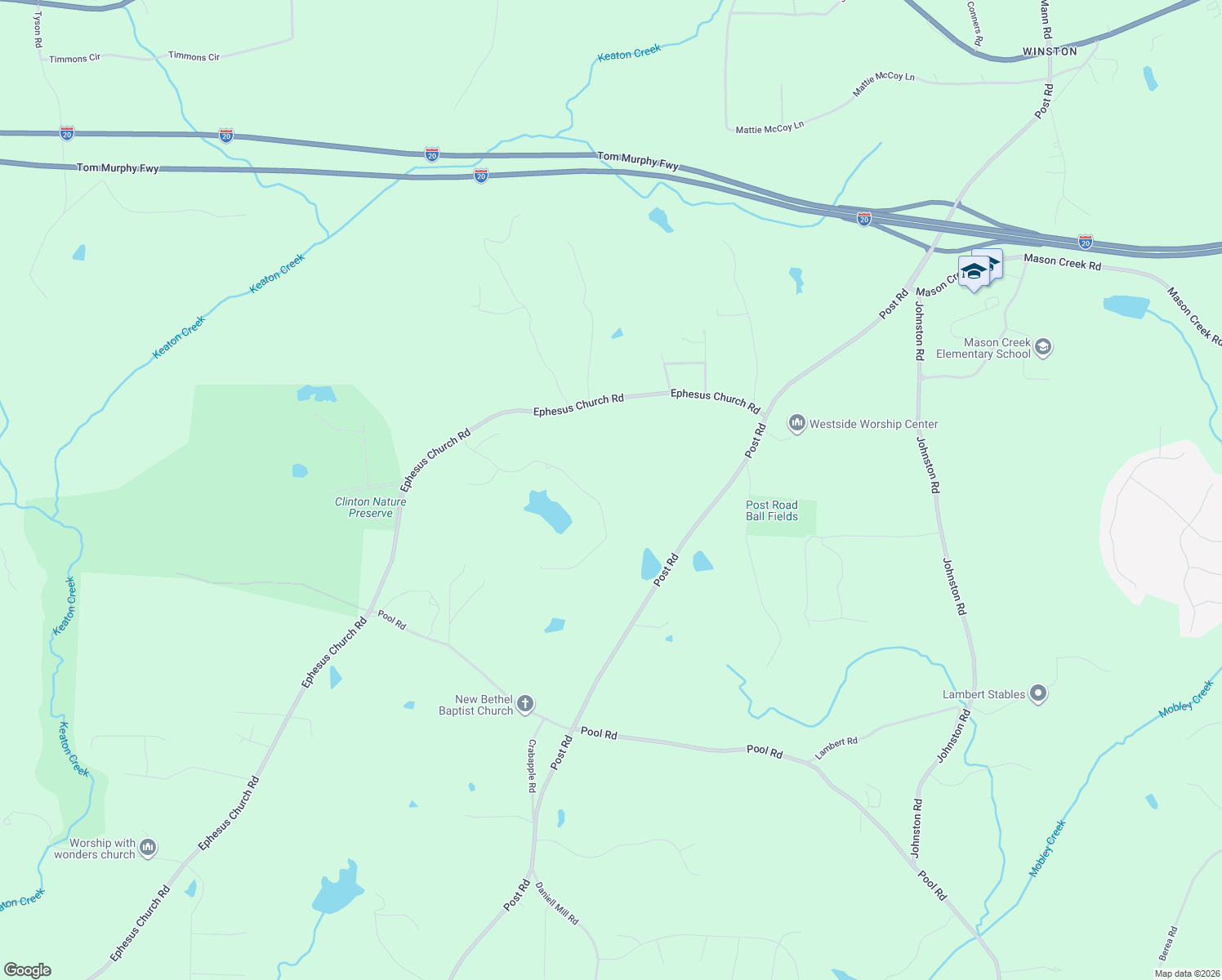 map of restaurants, bars, coffee shops, grocery stores, and more near 8460 Nolandwood Lane in Villa Rica