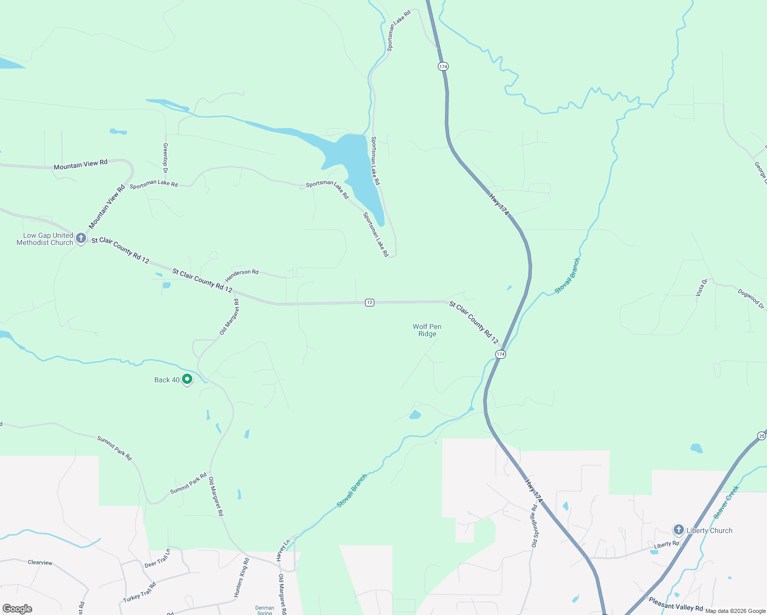 map of restaurants, bars, coffee shops, grocery stores, and more near 6370 County Road 12 in Odenville
