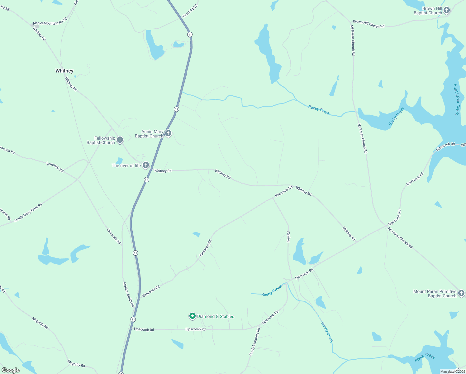 map of restaurants, bars, coffee shops, grocery stores, and more near 2855 Whitney Road in Monroe