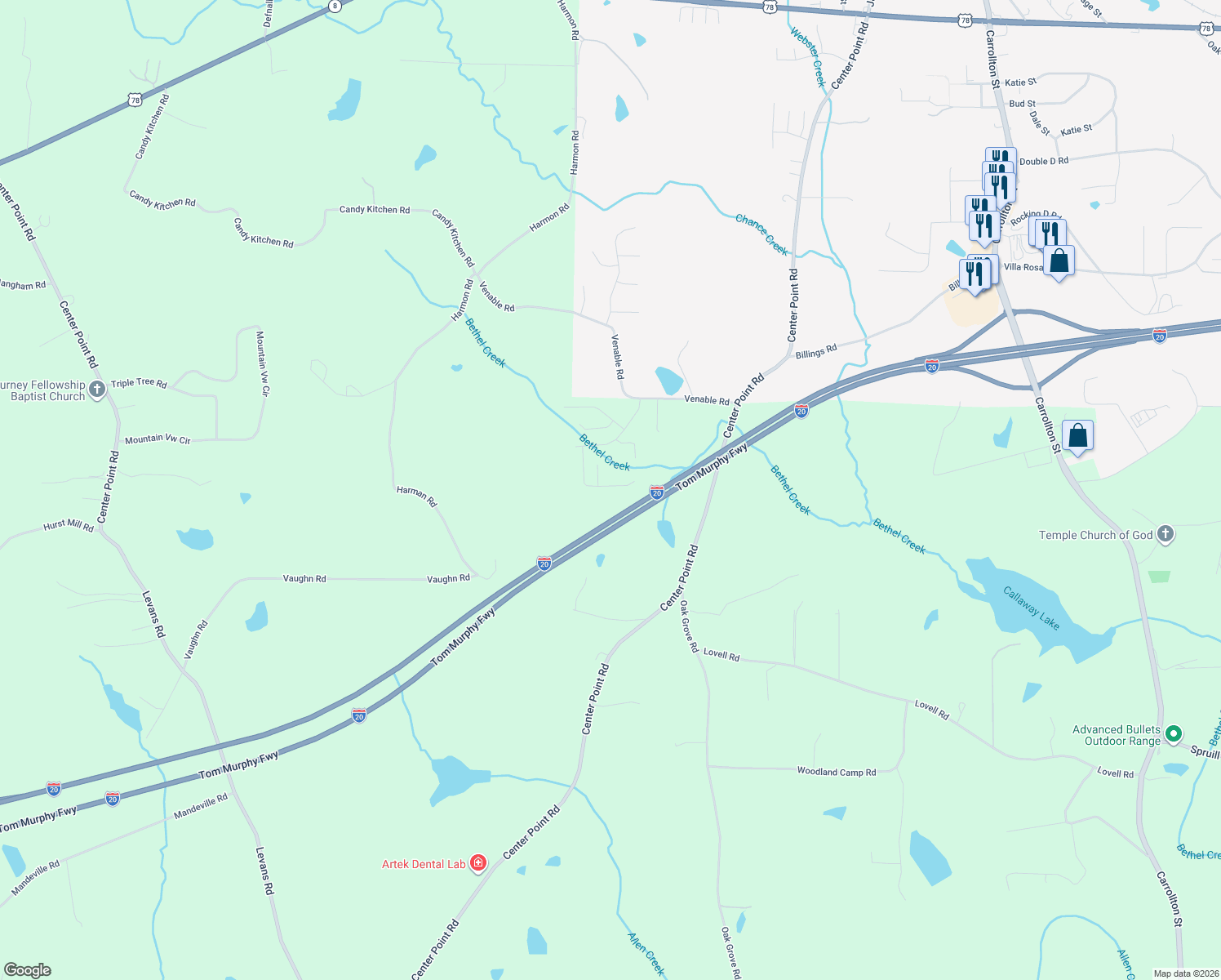 map of restaurants, bars, coffee shops, grocery stores, and more near 353 Morning Star Drive in Temple