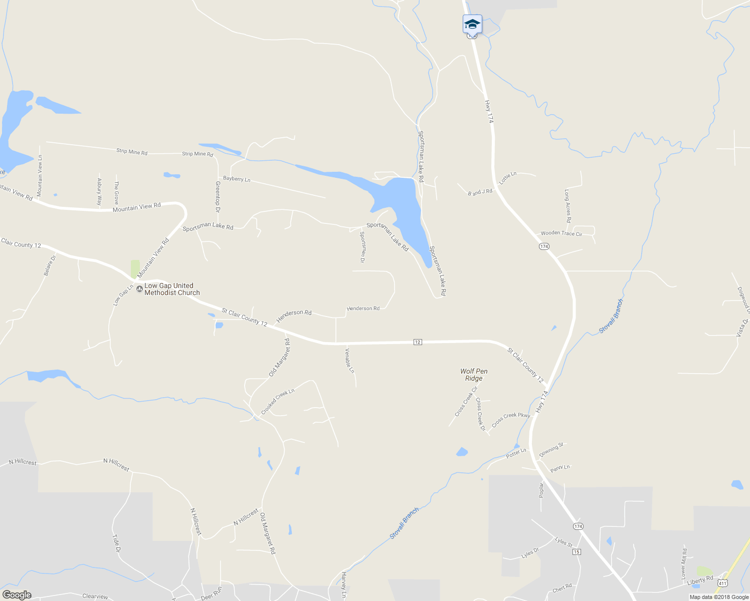 map of restaurants, bars, coffee shops, grocery stores, and more near 561 Henderson Road in Odenville