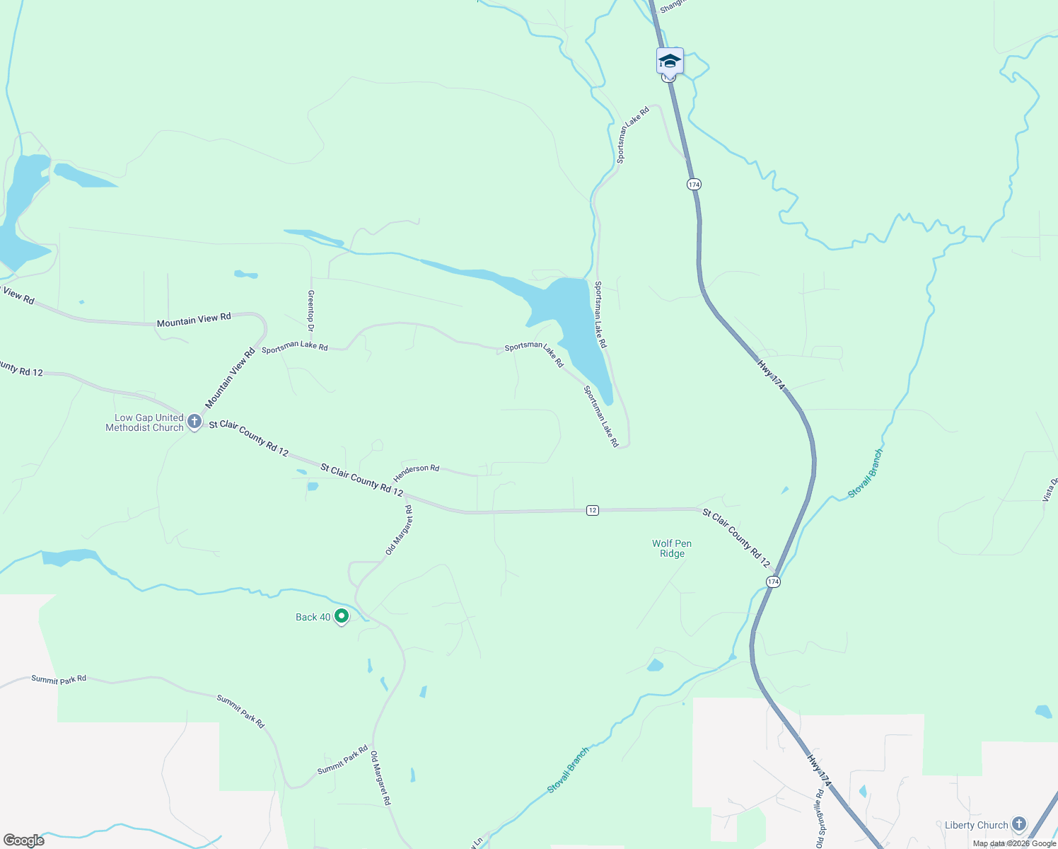 map of restaurants, bars, coffee shops, grocery stores, and more near 561 Henderson Road in Odenville