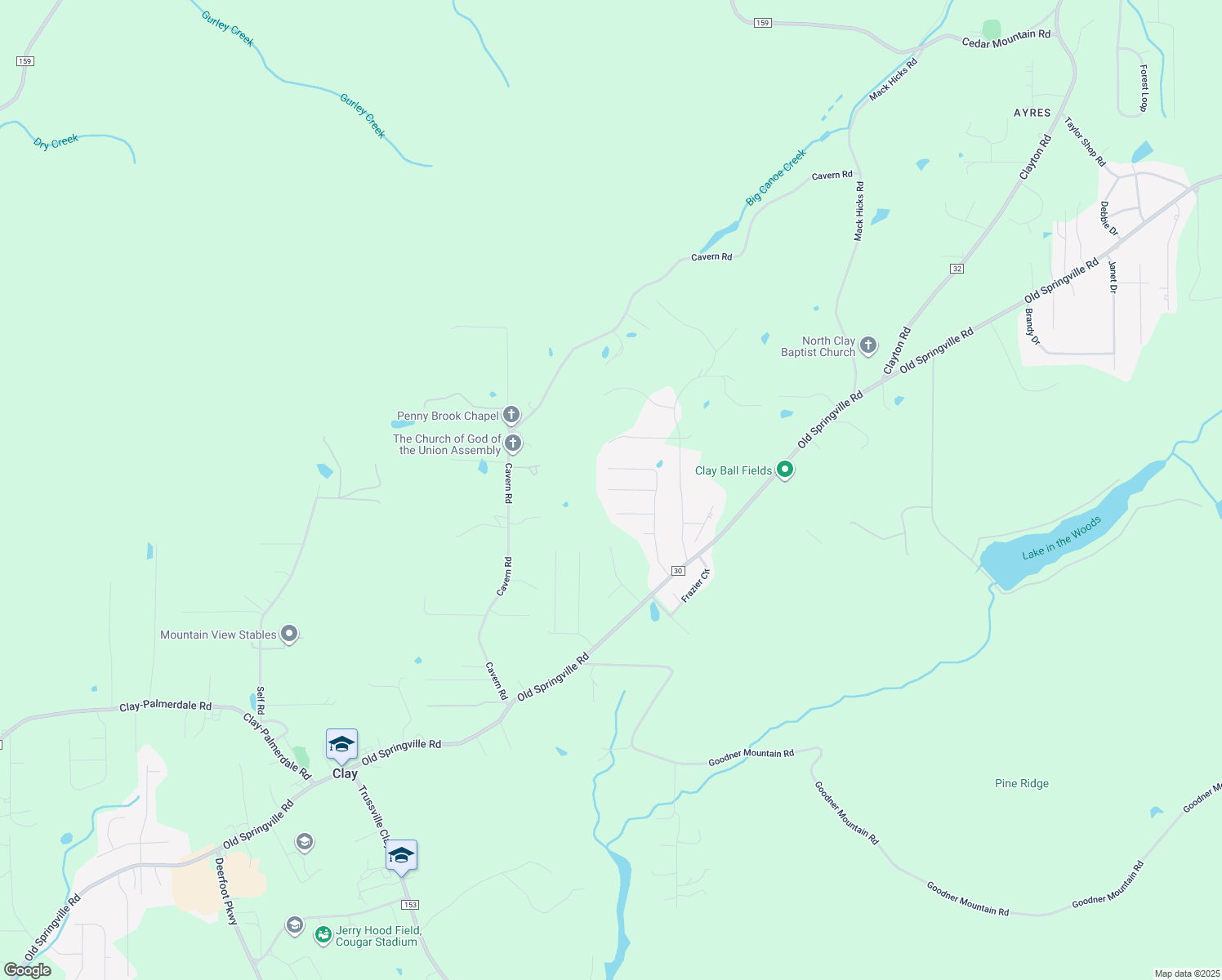 map of restaurants, bars, coffee shops, grocery stores, and more near 6907 Katelyn Circle in Pinson