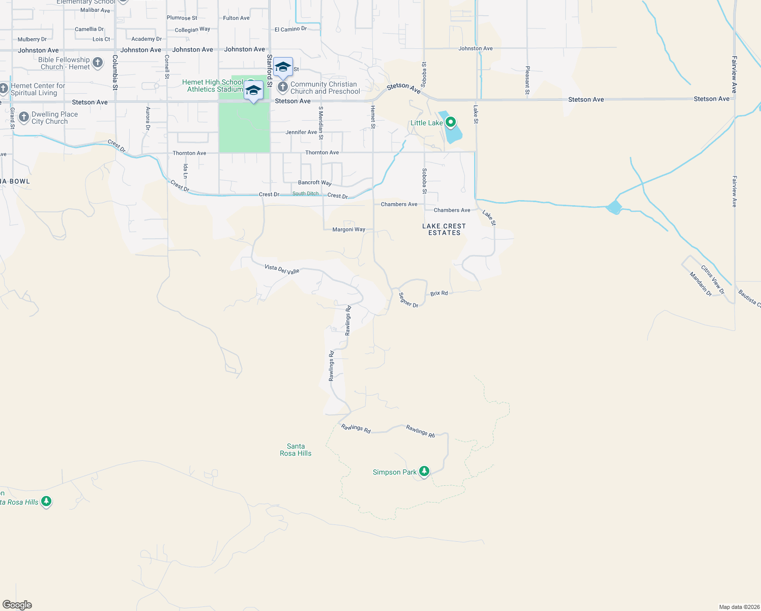 map of restaurants, bars, coffee shops, grocery stores, and more near 27995 Hemet Street in Hemet