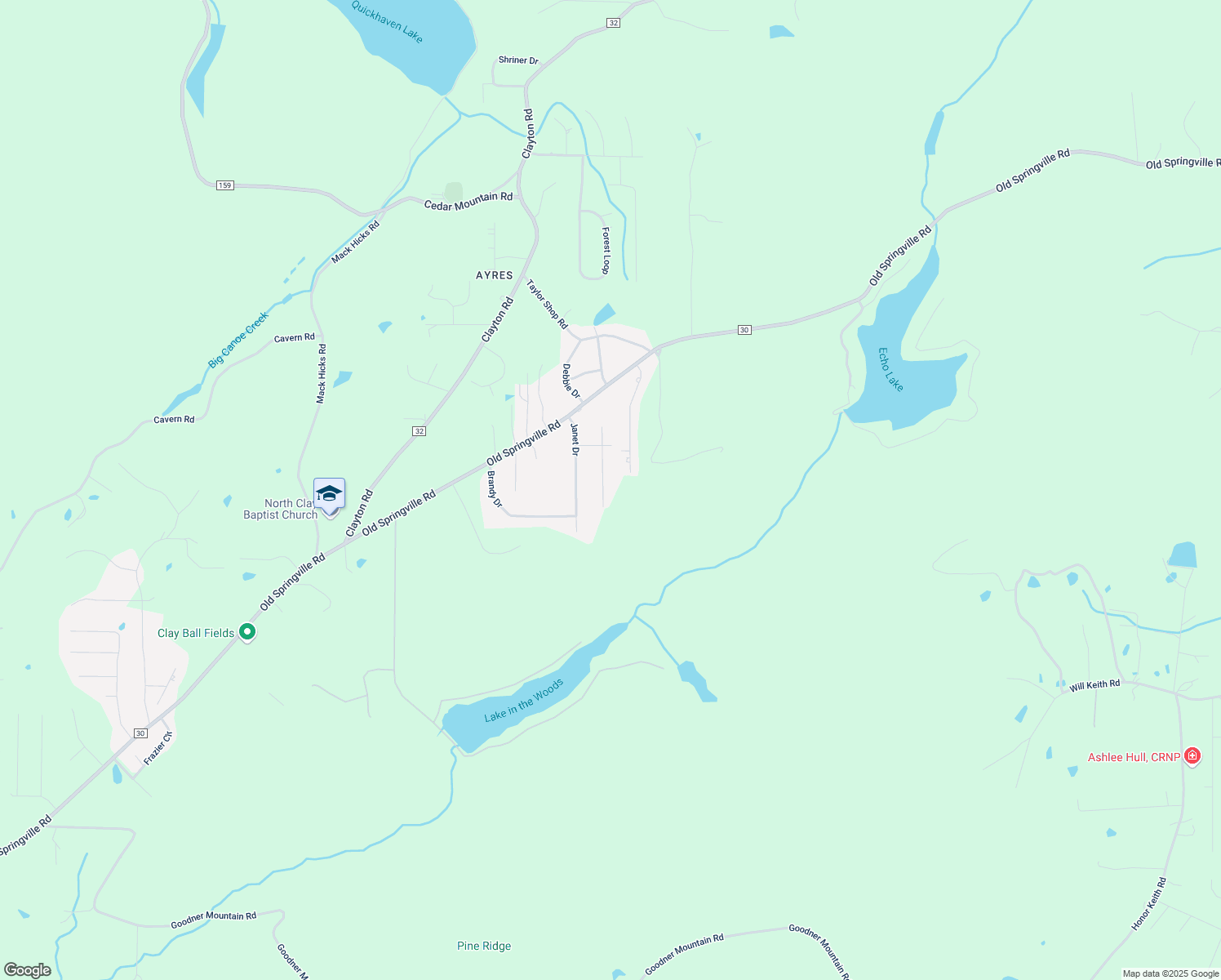 map of restaurants, bars, coffee shops, grocery stores, and more near 5839 Brenda Drive in Trussville