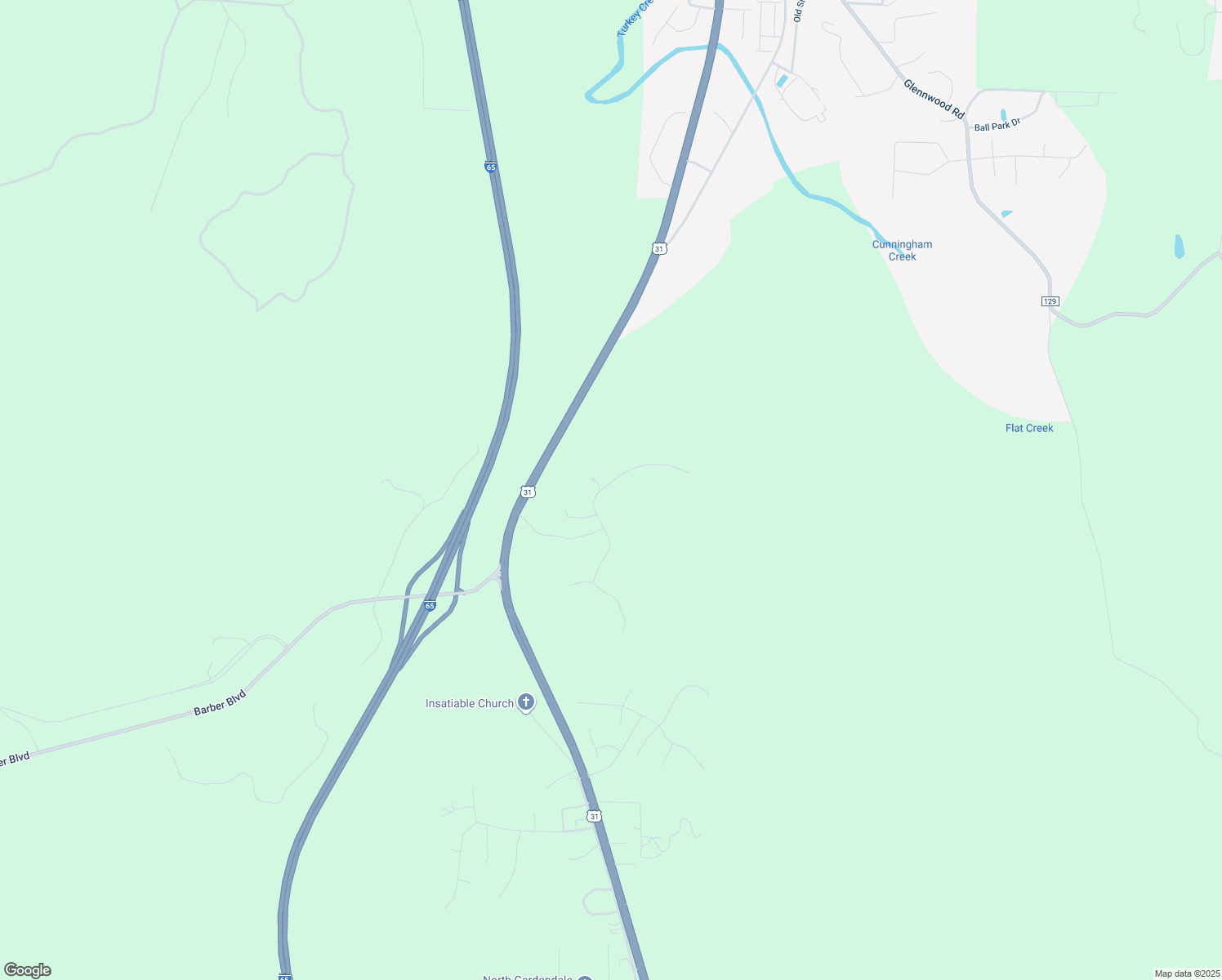 map of restaurants, bars, coffee shops, grocery stores, and more near 7441 Turnberry Drive in Gardendale