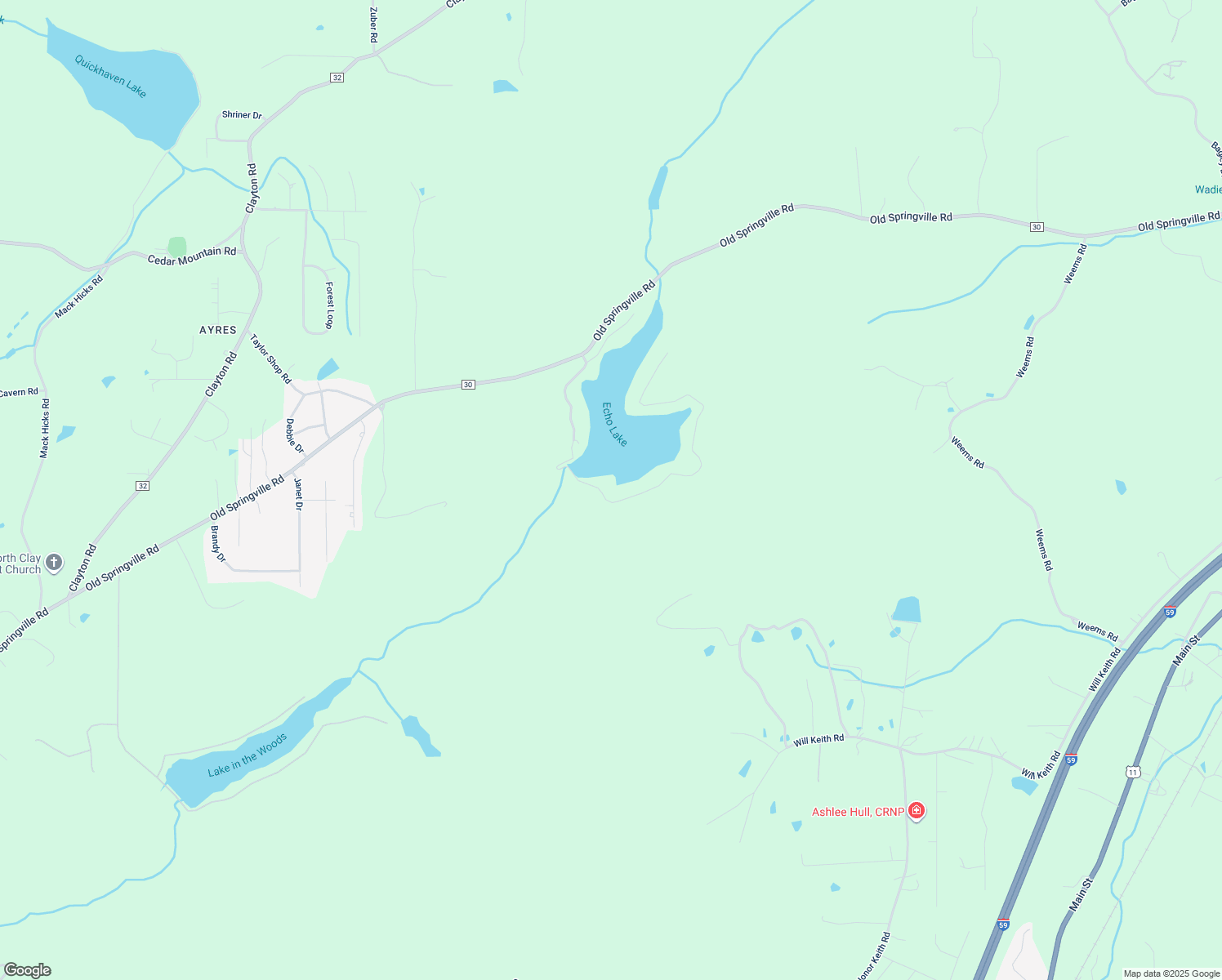 map of restaurants, bars, coffee shops, grocery stores, and more near 7789 Echo Lake Lane in Trussville