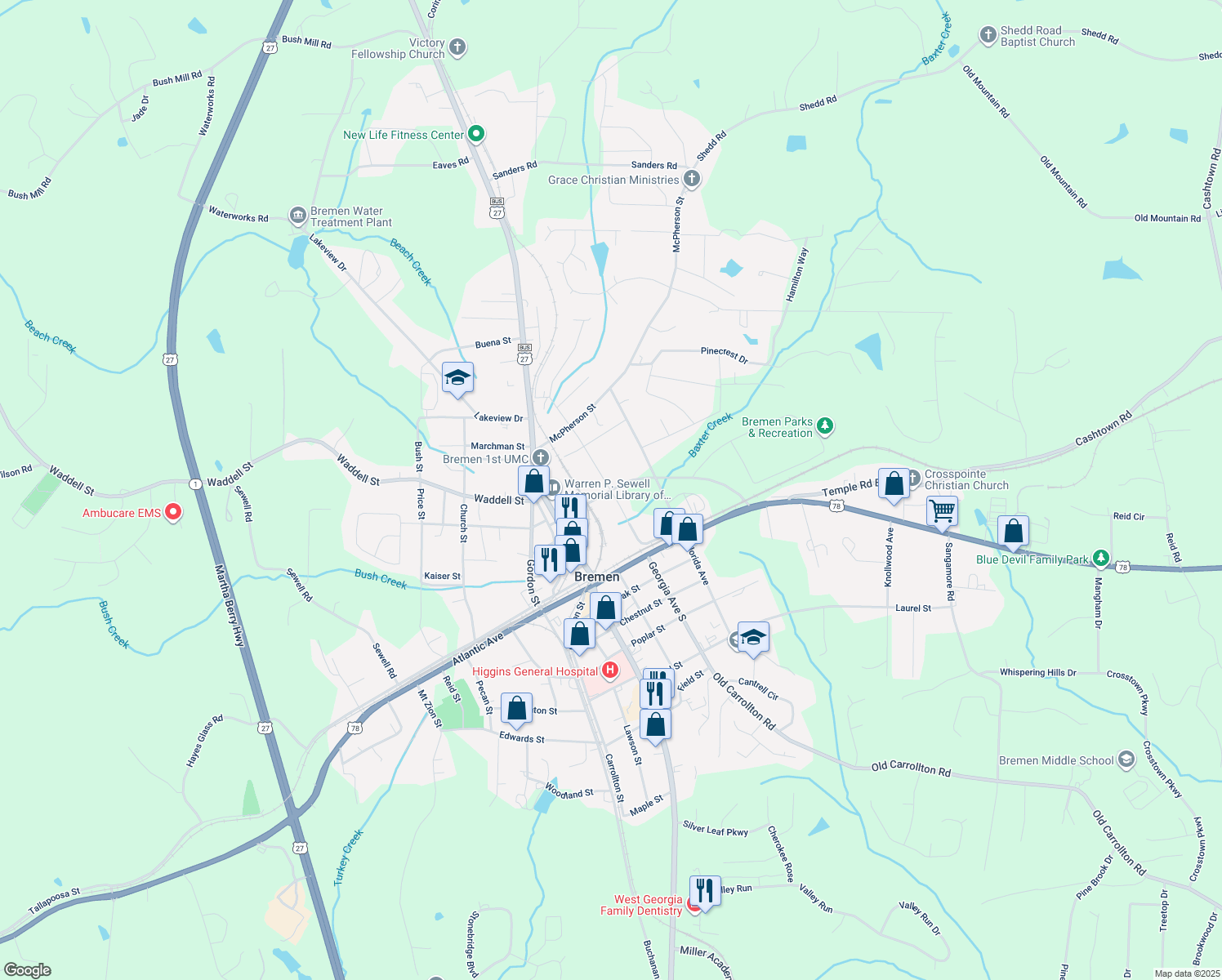 North Avenue, Bremen GA Walk Score