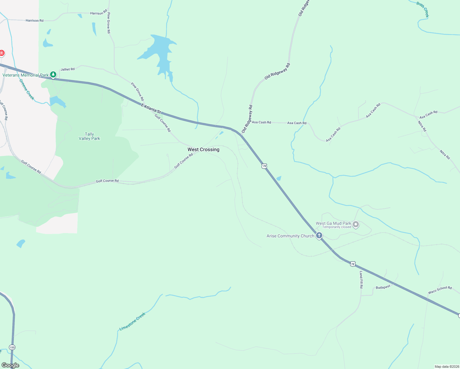 map of restaurants, bars, coffee shops, grocery stores, and more near 371 Daniel Road in Tallapoosa