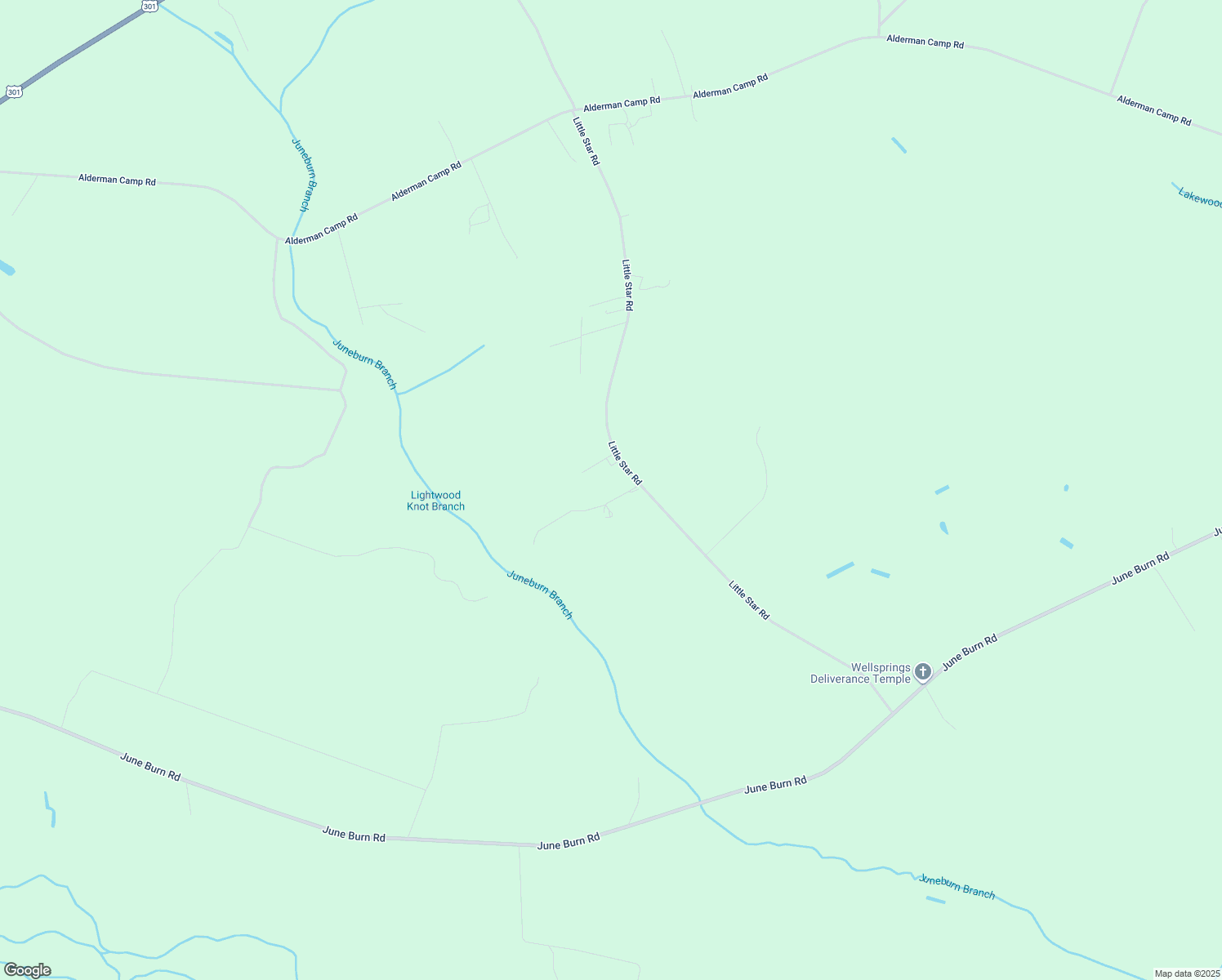 map of restaurants, bars, coffee shops, grocery stores, and more near 2051 Little Star Road in Alcolu