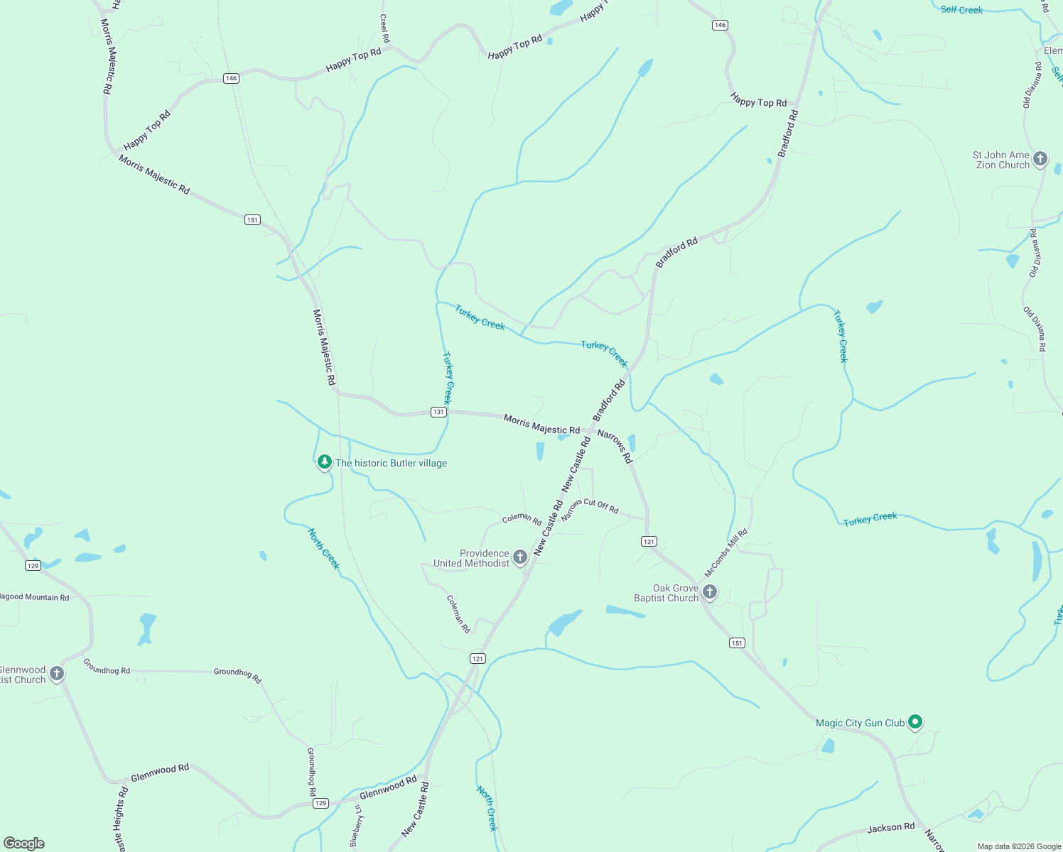 map of restaurants, bars, coffee shops, grocery stores, and more near 2799 County Road 131 in Morris