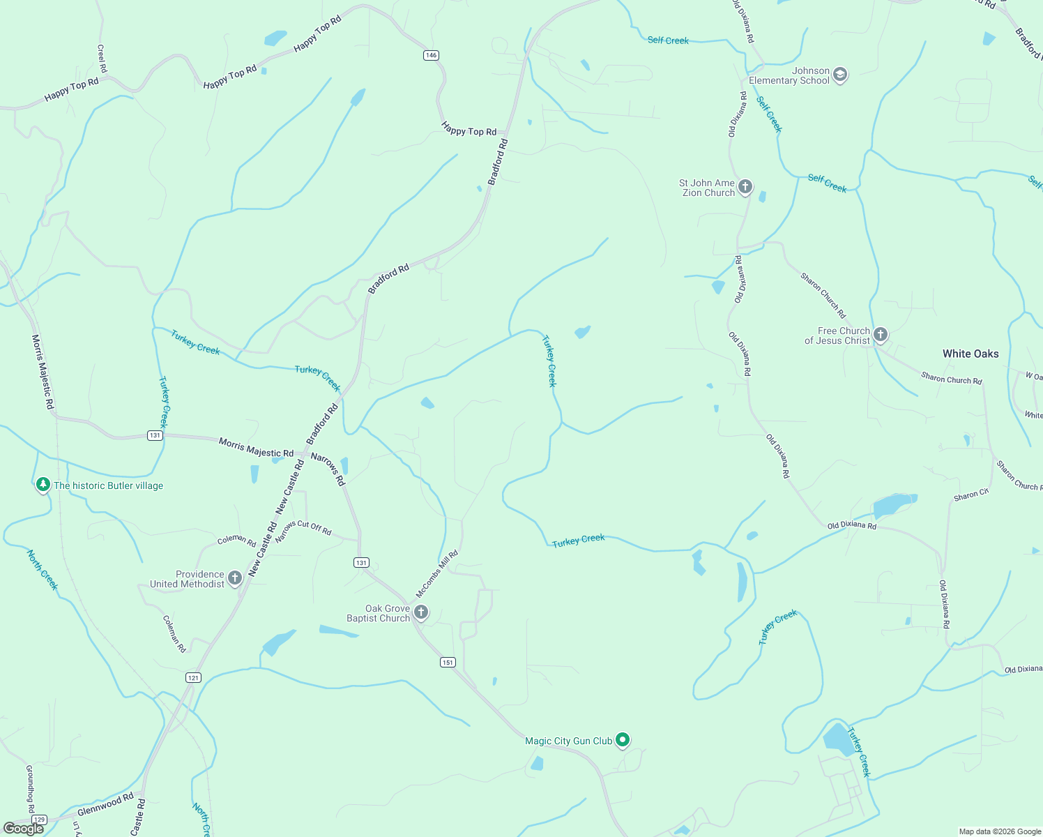 map of restaurants, bars, coffee shops, grocery stores, and more near 7809 McCombs Mill Road in Pinson