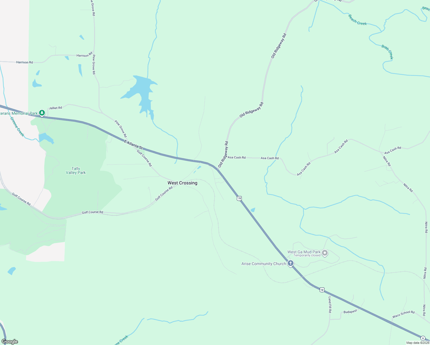 map of restaurants, bars, coffee shops, grocery stores, and more near 3697 U.S. 78 in Tallapoosa