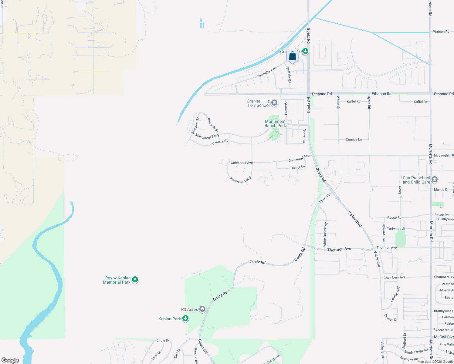 map of restaurants, bars, coffee shops, grocery stores, and more near 3829 Agave Court in Perris