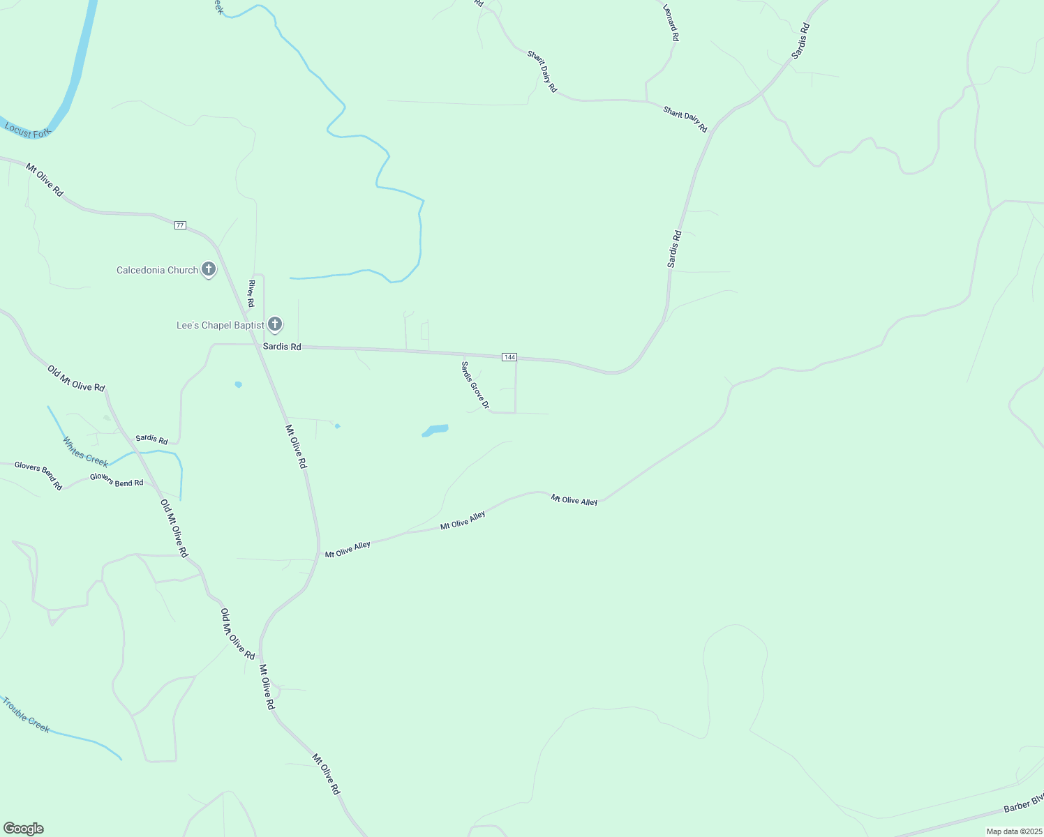 map of restaurants, bars, coffee shops, grocery stores, and more near 7734 Sardis Grove Drive in Gardendale