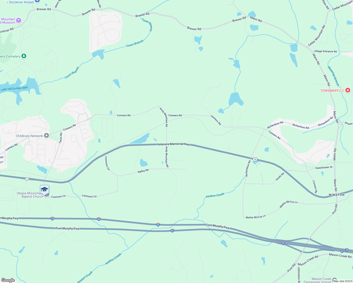 map of restaurants, bars, coffee shops, grocery stores, and more near 8668 U.S. 78 in Villa Rica