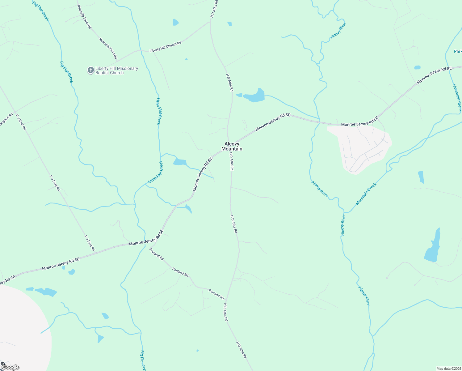 map of restaurants, bars, coffee shops, grocery stores, and more near 2759 H D Atha Road in Covington