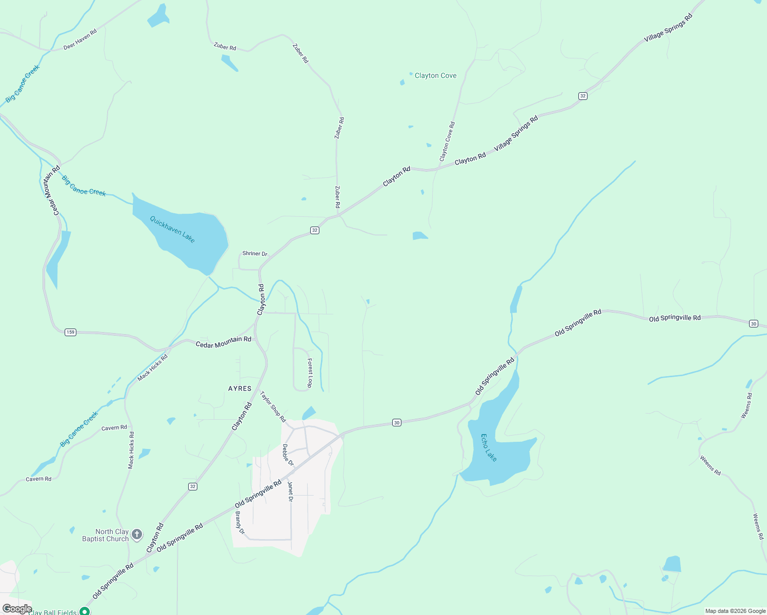 map of restaurants, bars, coffee shops, grocery stores, and more near Solid Rock Rd in Trussville