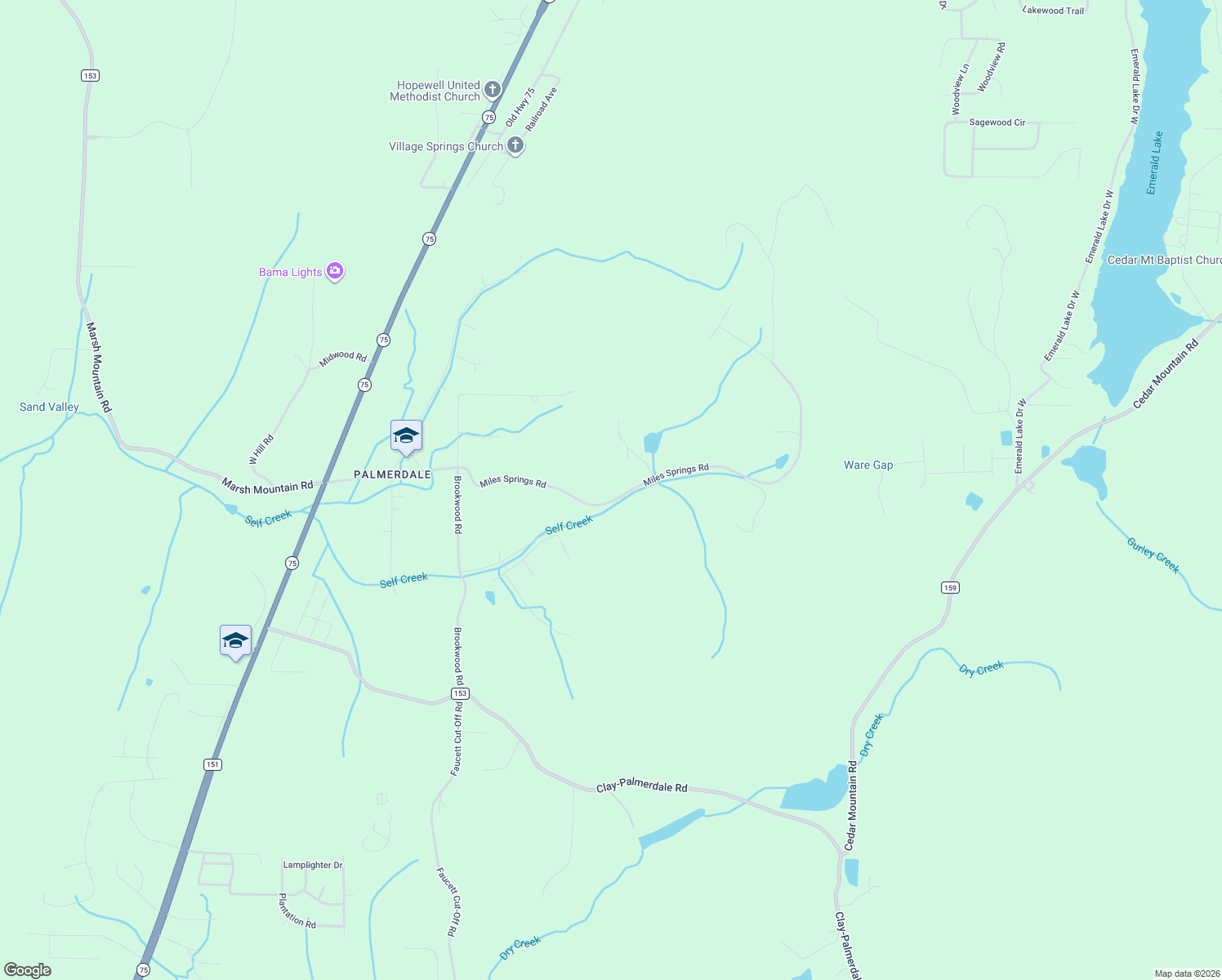 map of restaurants, bars, coffee shops, grocery stores, and more near 5600 Miles Springs Road in Bradford