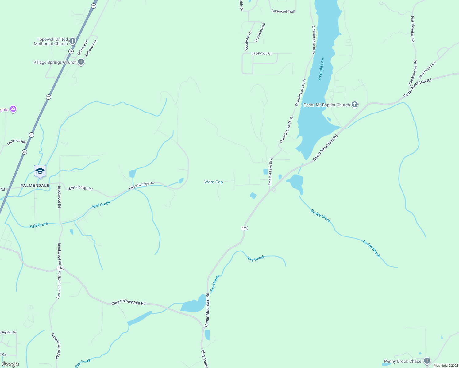 map of restaurants, bars, coffee shops, grocery stores, and more near 6190 Deer Ridge Run in Pinson