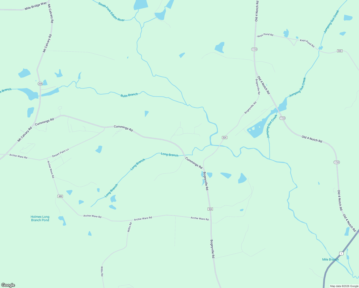 map of restaurants, bars, coffee shops, grocery stores, and more near 1321 Cummings Road in Ridge Spring