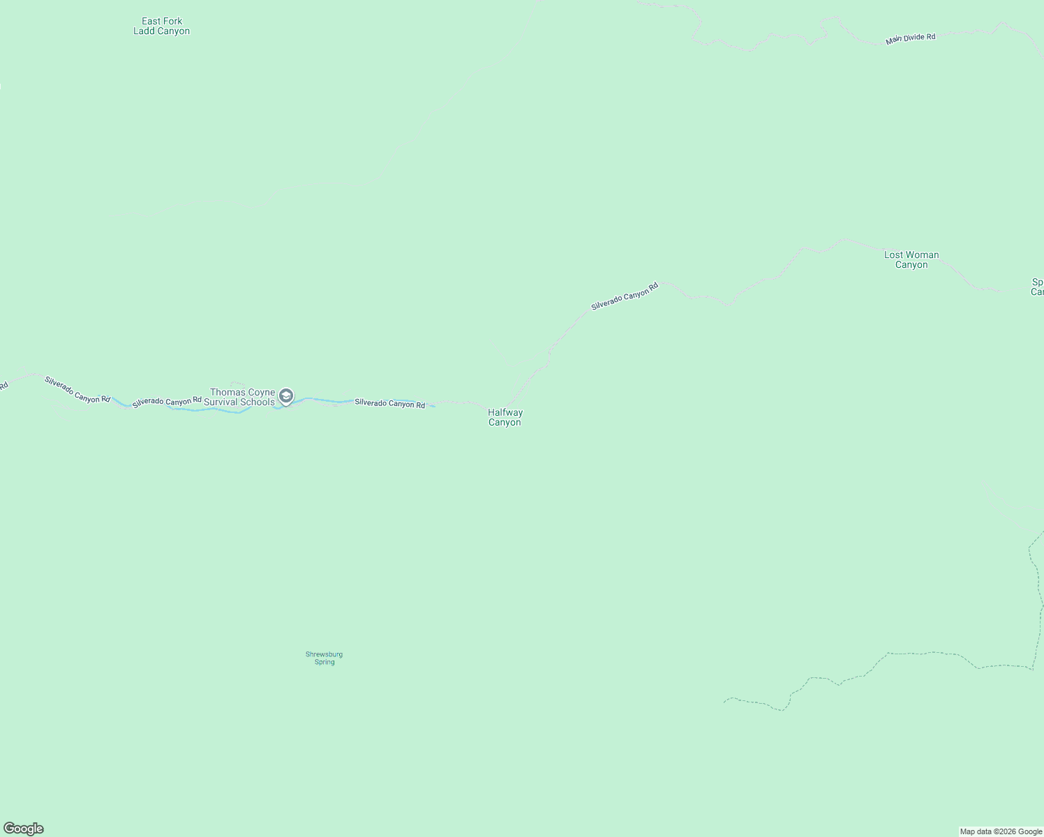 map of restaurants, bars, coffee shops, grocery stores, and more near 14875 Mill Road in Silverado