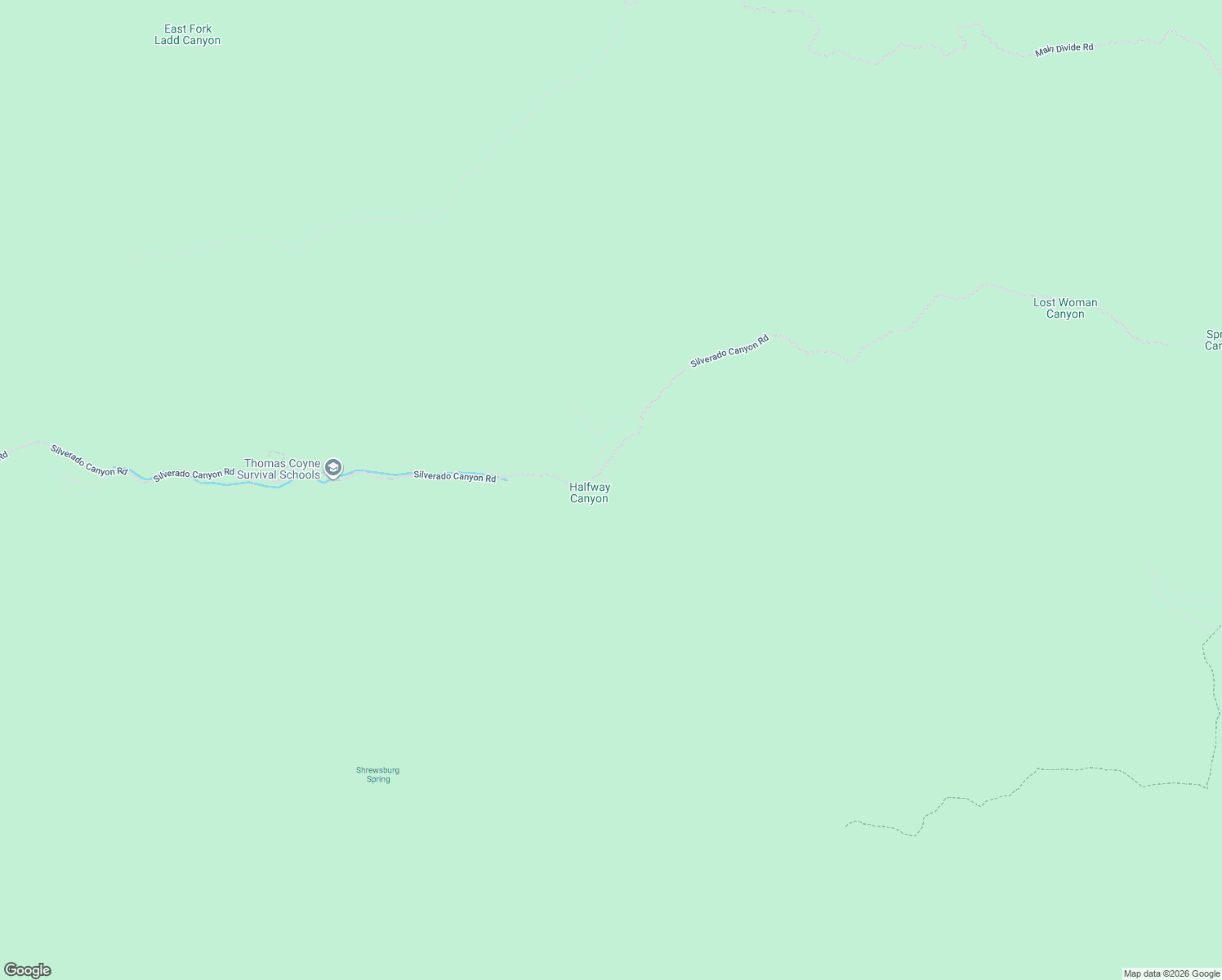 map of restaurants, bars, coffee shops, grocery stores, and more near 14875 Mill Road in Silverado