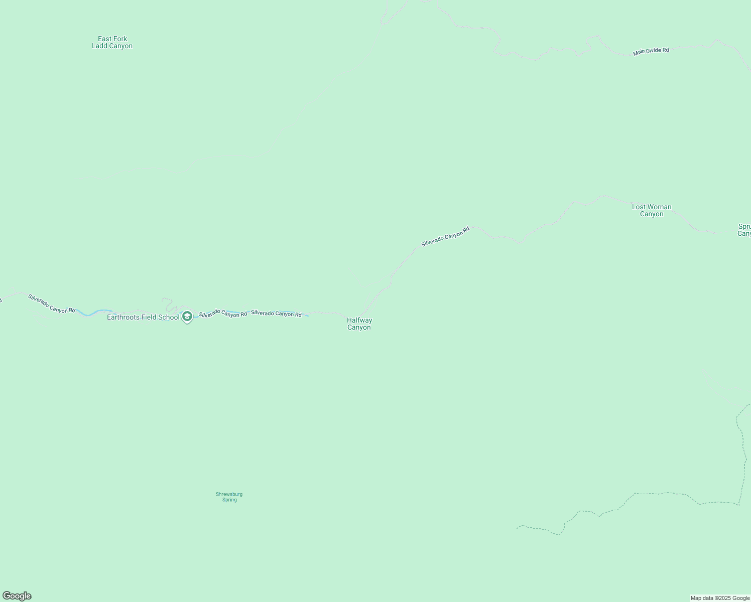 map of restaurants, bars, coffee shops, grocery stores, and more near 31342 Silverado Canyon Road in Silverado