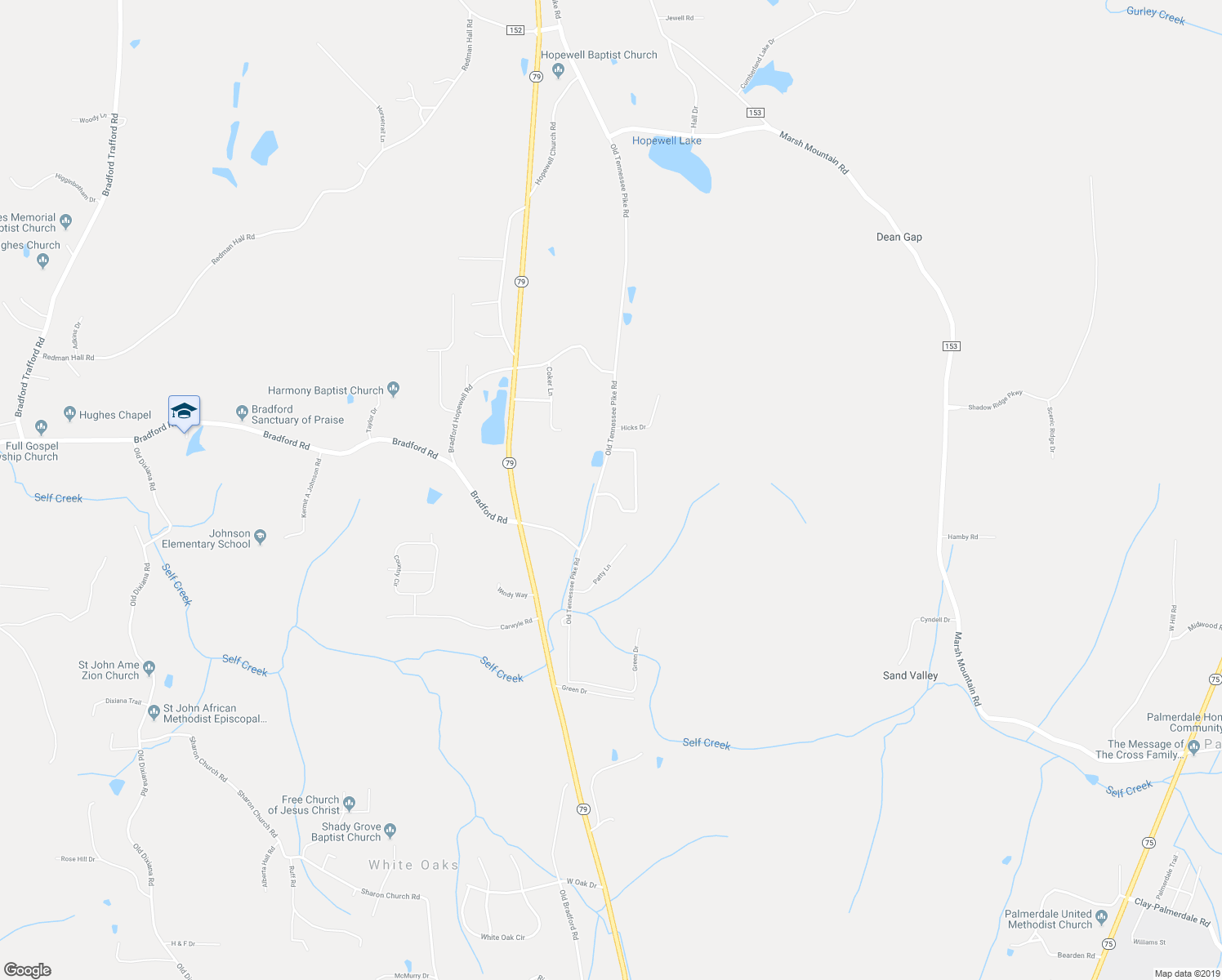 map of restaurants, bars, coffee shops, grocery stores, and more near 4316 Woodland Hills Circle in Pinson