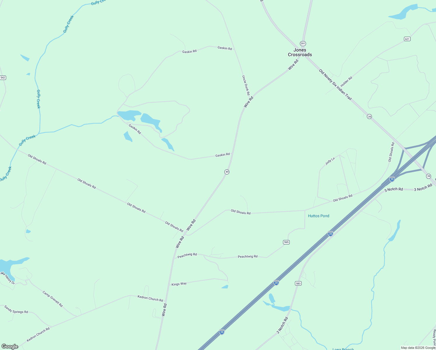 map of restaurants, bars, coffee shops, grocery stores, and more near 3315 Wire Rd in Monetta