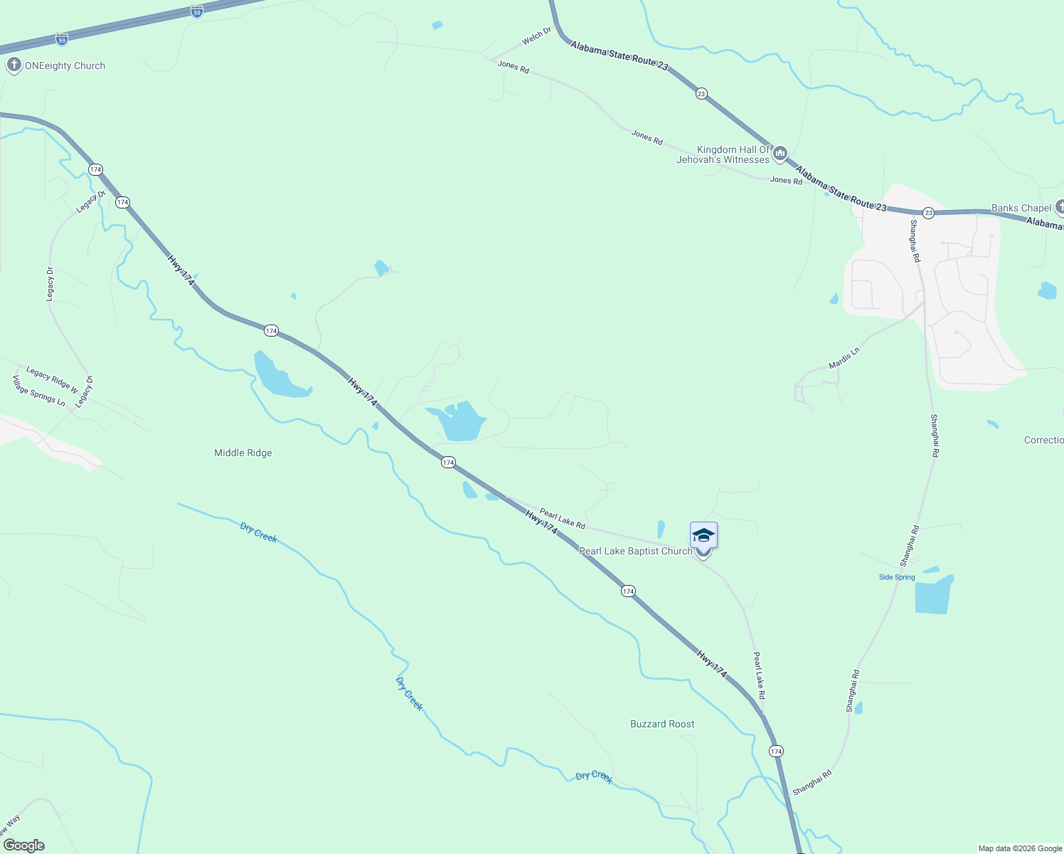 map of restaurants, bars, coffee shops, grocery stores, and more near 845 Redhawk Ridge in Springville