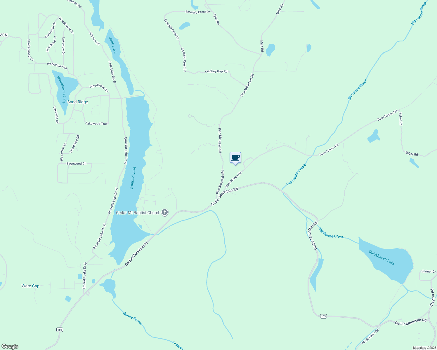 map of restaurants, bars, coffee shops, grocery stores, and more near 8560 Pine Mountain Road in Pinson