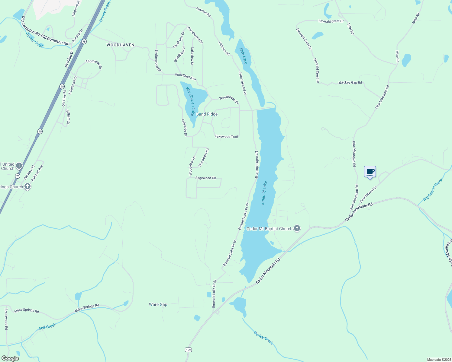 map of restaurants, bars, coffee shops, grocery stores, and more near 6339 Mountainside Trail in Pinson