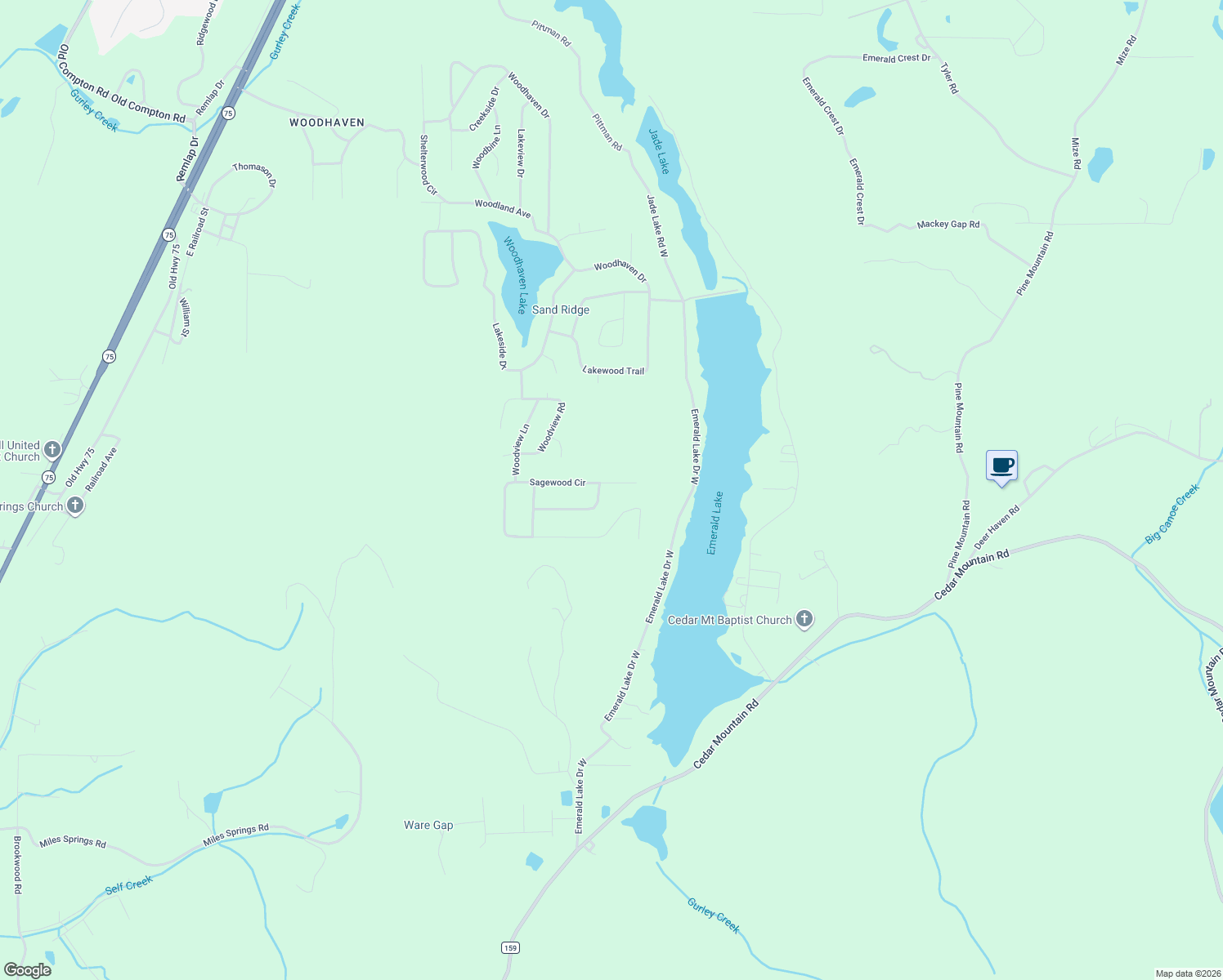 map of restaurants, bars, coffee shops, grocery stores, and more near 6339 Mountainside Trail in Pinson