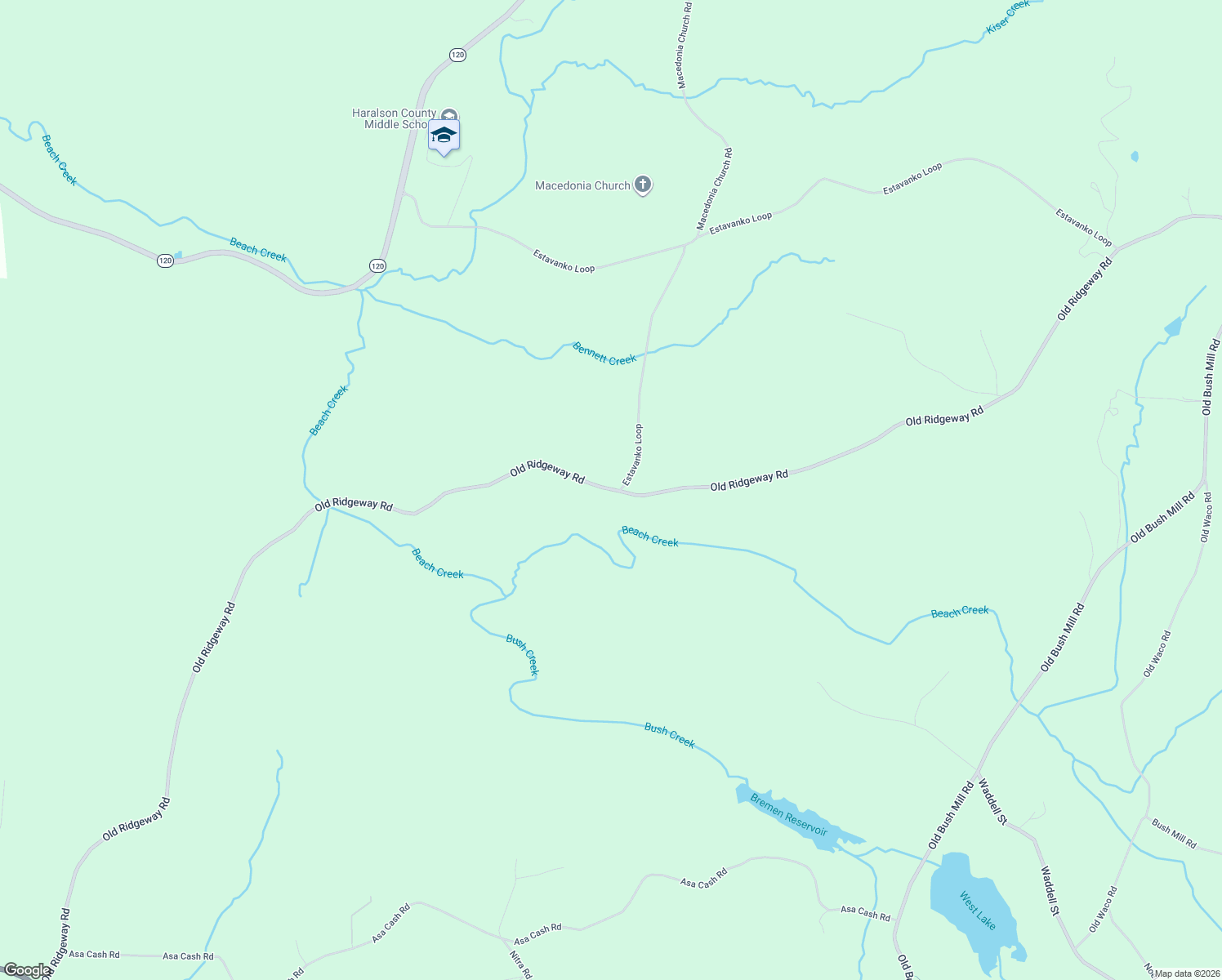 map of restaurants, bars, coffee shops, grocery stores, and more near 499 Old Ridgeway Road in Bremen