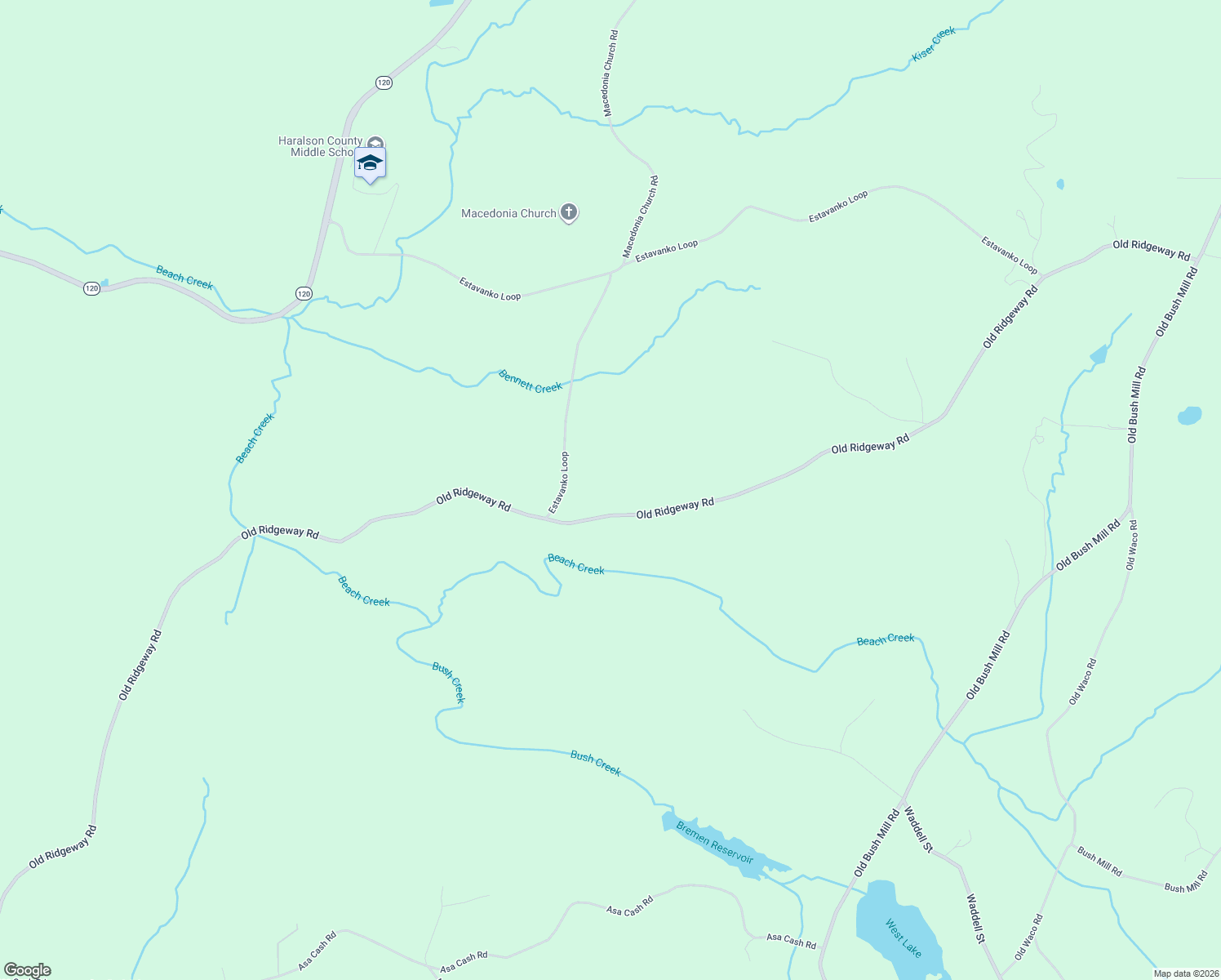 map of restaurants, bars, coffee shops, grocery stores, and more near West Crossing Road in Bremen