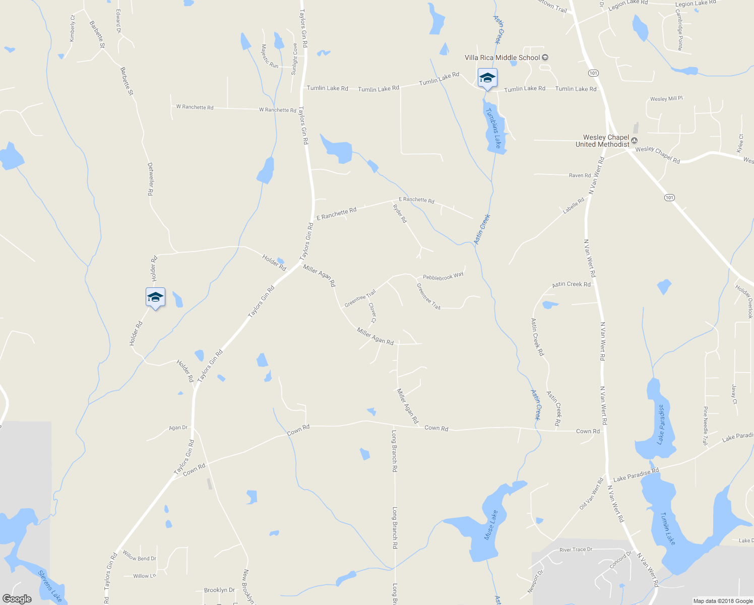 map of restaurants, bars, coffee shops, grocery stores, and more near 106 Clover Ct in Temple