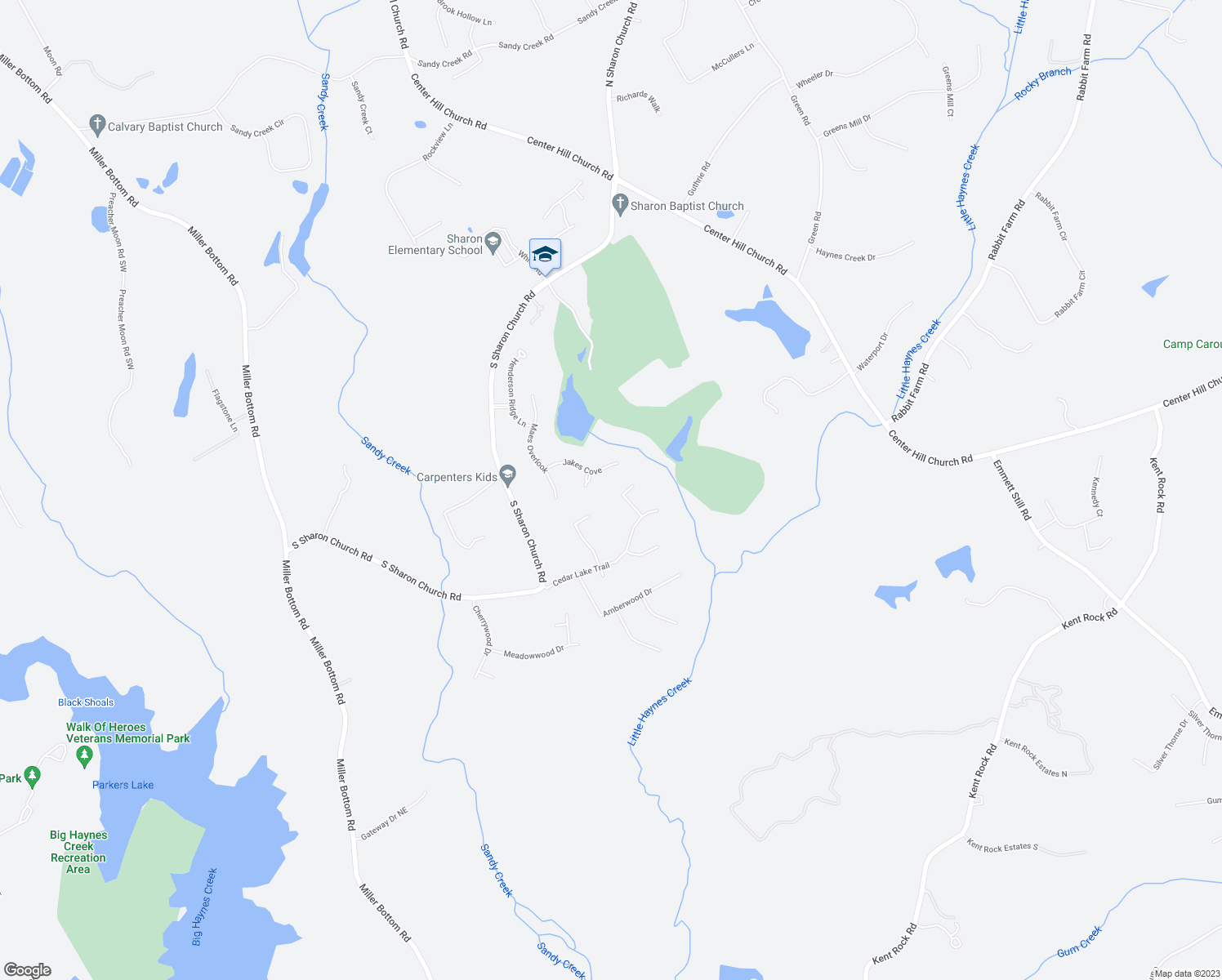 map of restaurants, bars, coffee shops, grocery stores, and more near 3035 Spring Court in Loganville