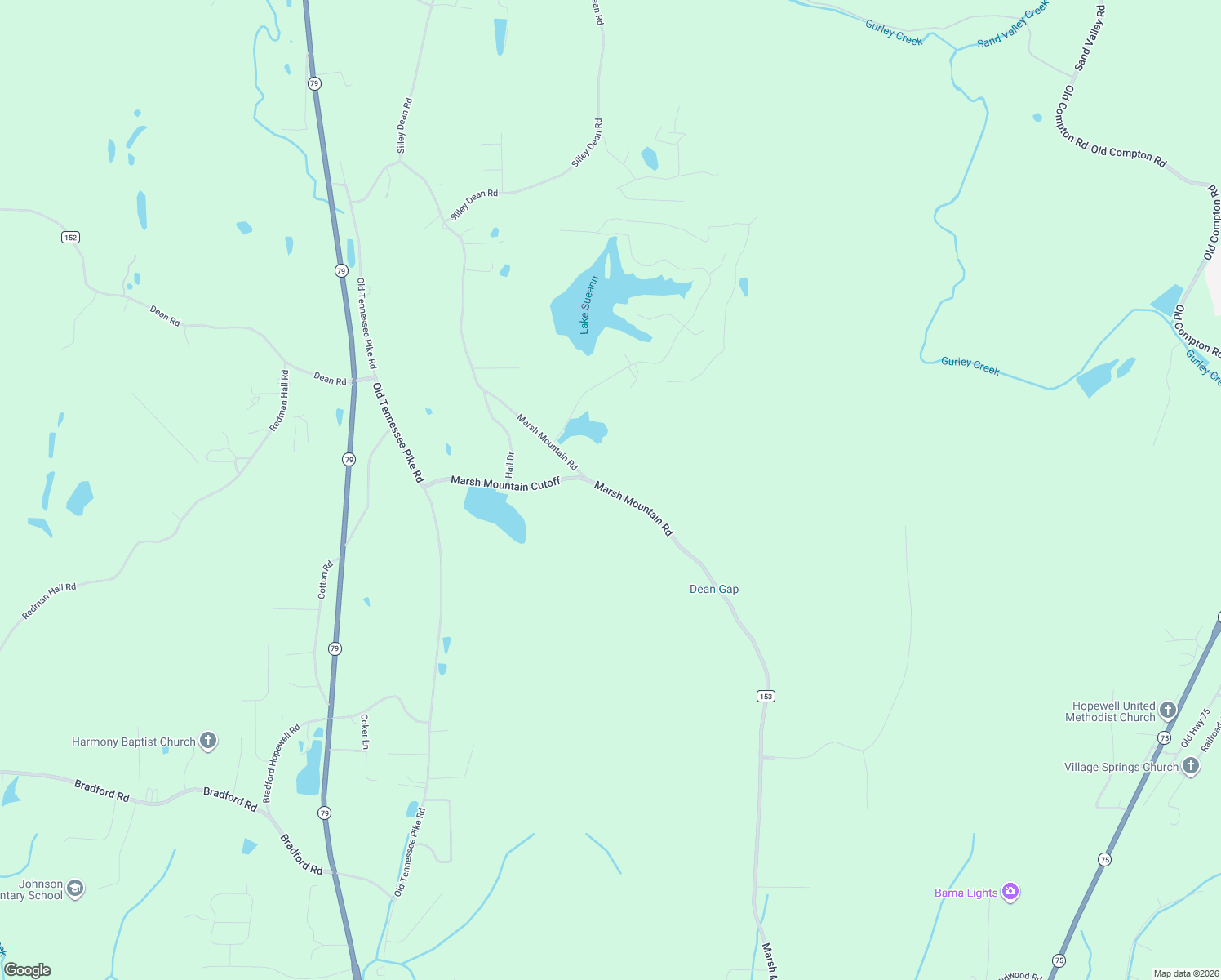 map of restaurants, bars, coffee shops, grocery stores, and more near 8913 County Road 153 in Pinson