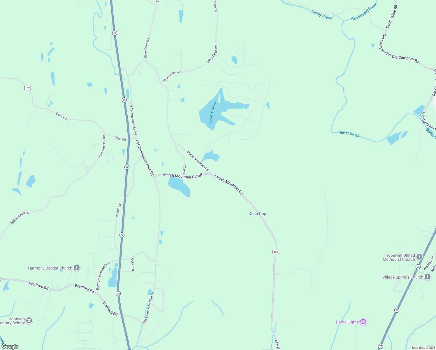 map of restaurants, bars, coffee shops, grocery stores, and more near 8913 County Road 153 in Pinson