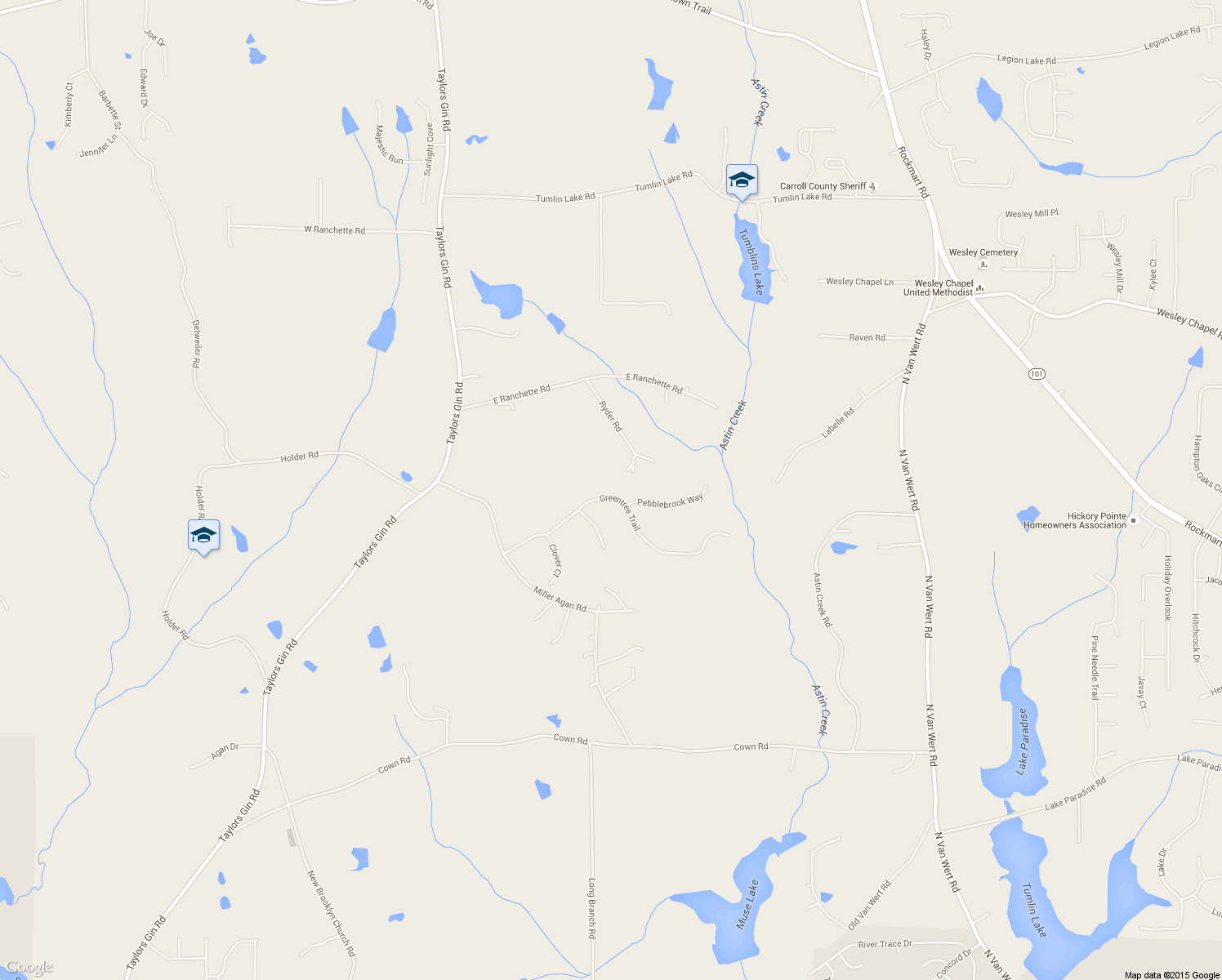 map of restaurants, bars, coffee shops, grocery stores, and more near 190 Greentree Trail in Temple