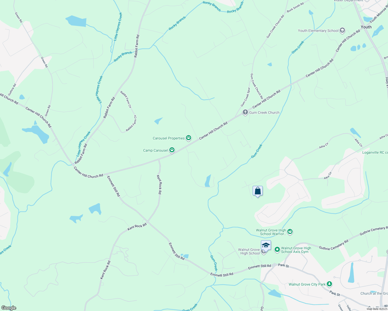 map of restaurants, bars, coffee shops, grocery stores, and more near 2009 Orchard Terrace in Loganville