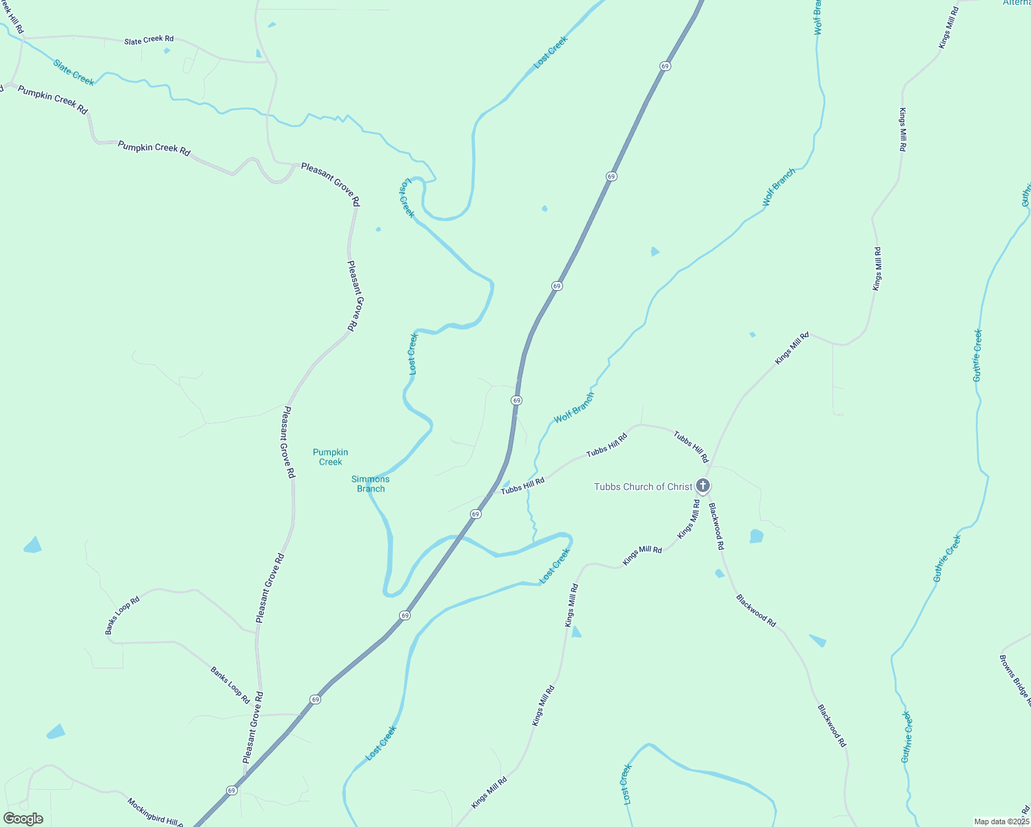map of restaurants, bars, coffee shops, grocery stores, and more near 519 Blackwell Lane in Oakman