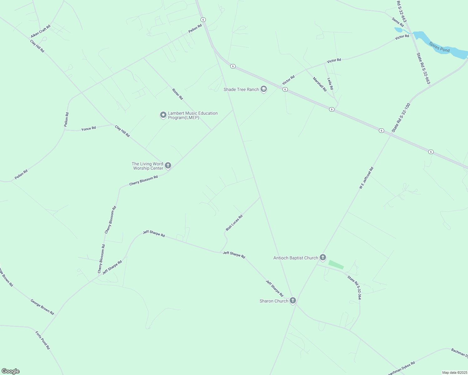 map of restaurants, bars, coffee shops, grocery stores, and more near 117 Sharon Acres Lane in Gaston